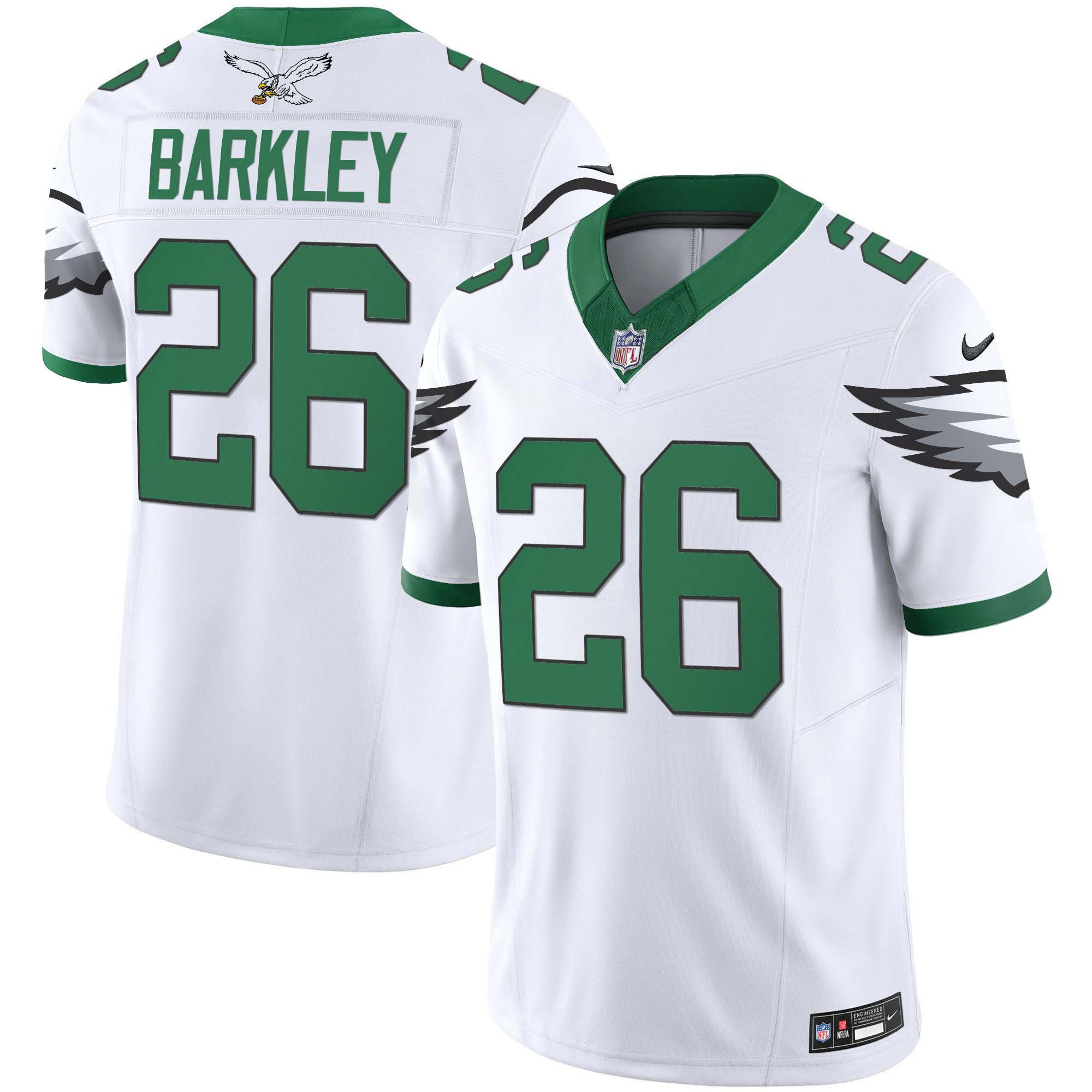 Saquon Barkley Men's Philadelphia Eagles Kelly Green Vapor Limited Kelly White Jersey - All Stitched