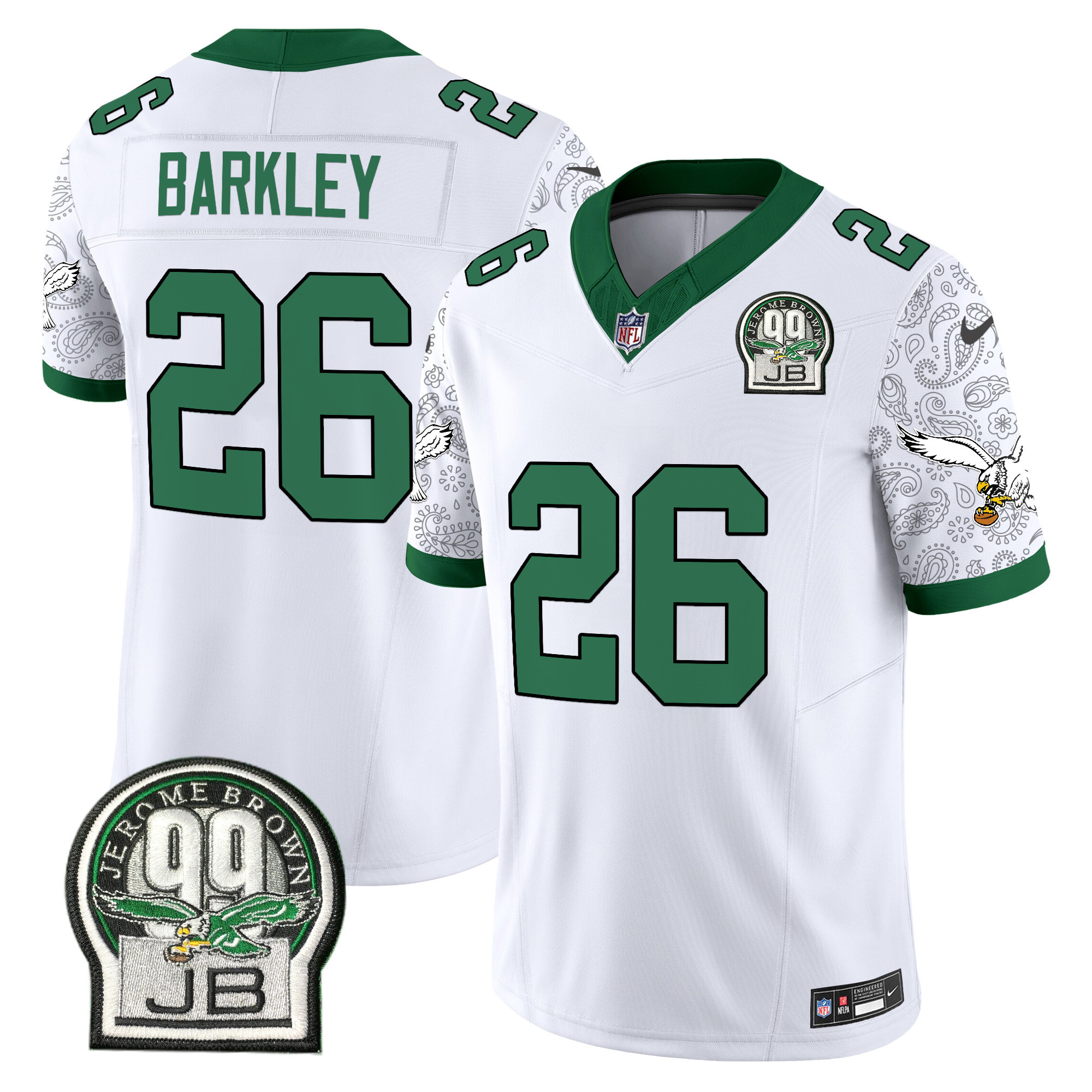 Saquon Barkley Men's Philadelphia Eagles Kelly Green Vapor Limited Kelly White Jersey - All Stitched