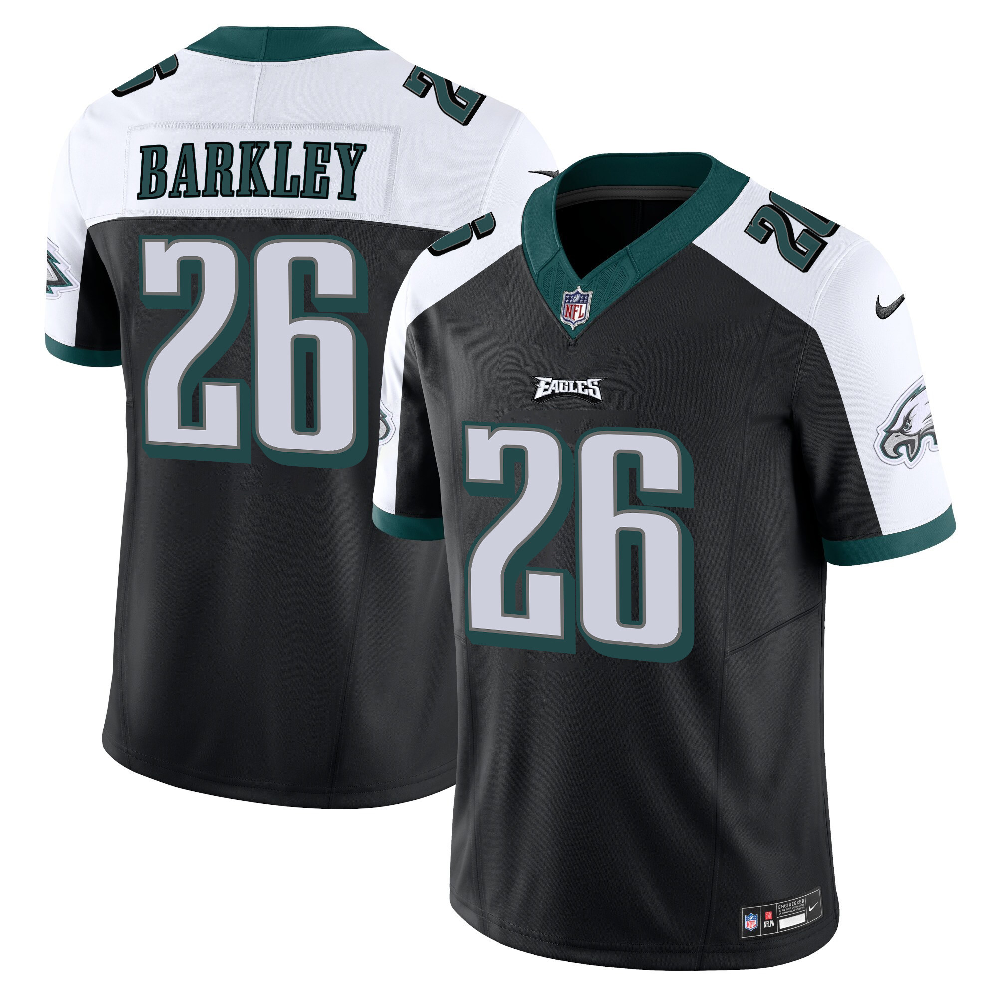 Saquon Barkley Men's Philadelphia Eagles Vapor Limited Black Alternate Jersey - All Stitched