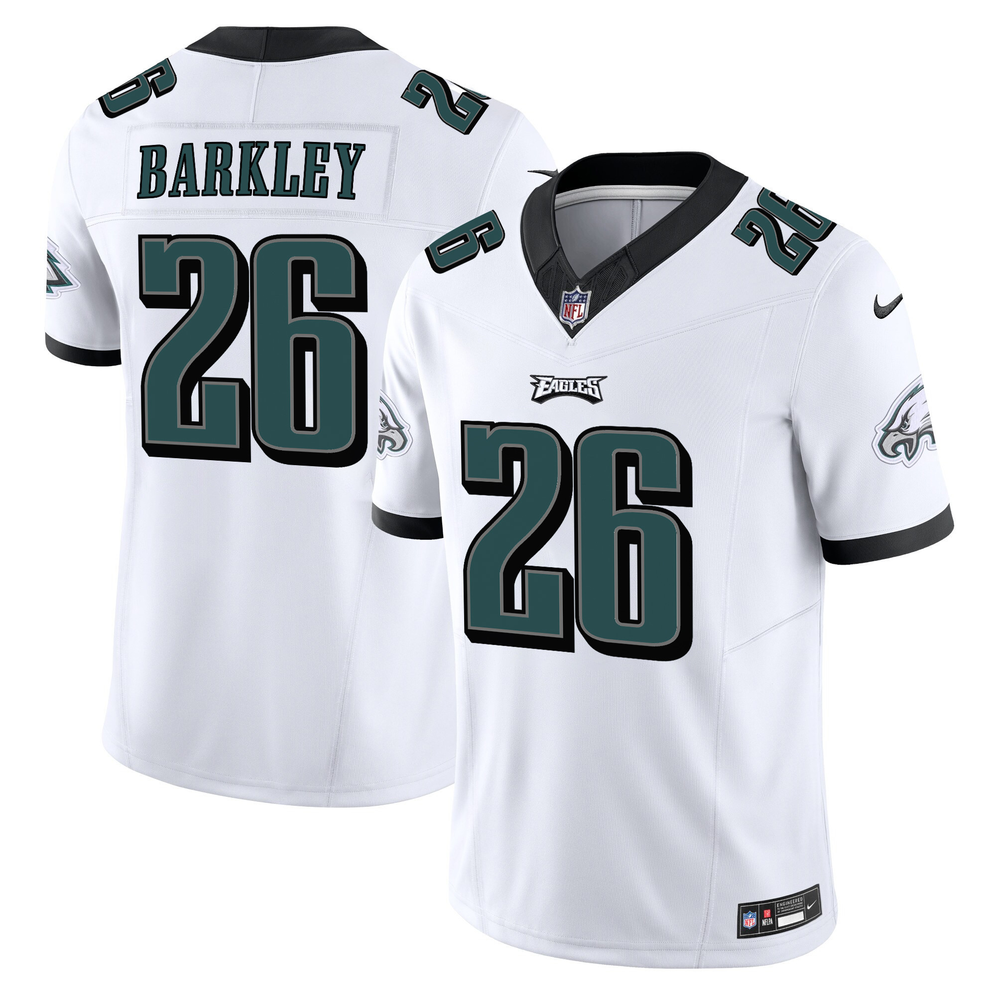 Saquon Barkley Men's Philadelphia Eagles Vapor Limited White Jersey - All Stitched