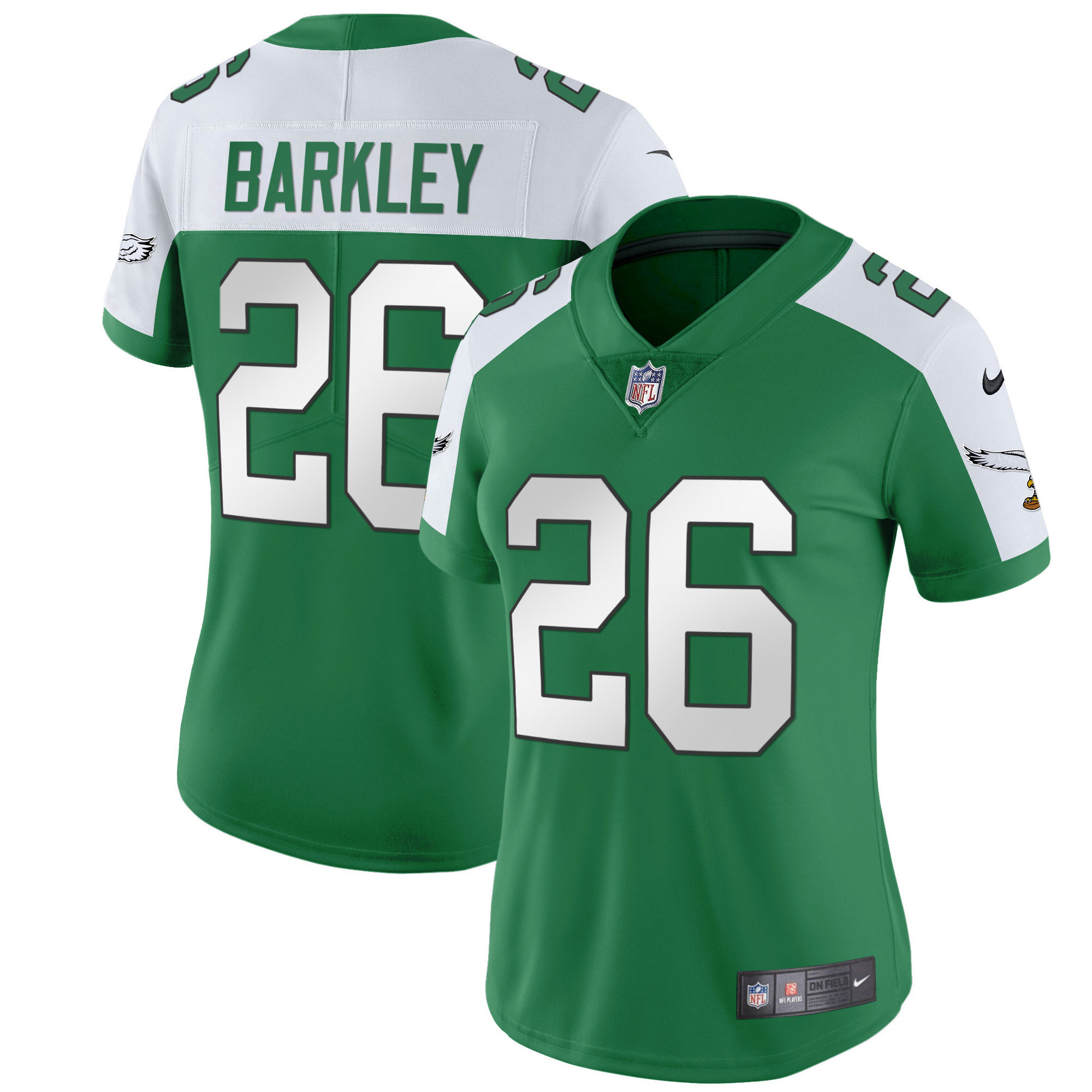 Saquon Barkley Women's Philadelphia Eagles Kelly Green Vapor Limited Kelly Alternate Jersey - All Stitched