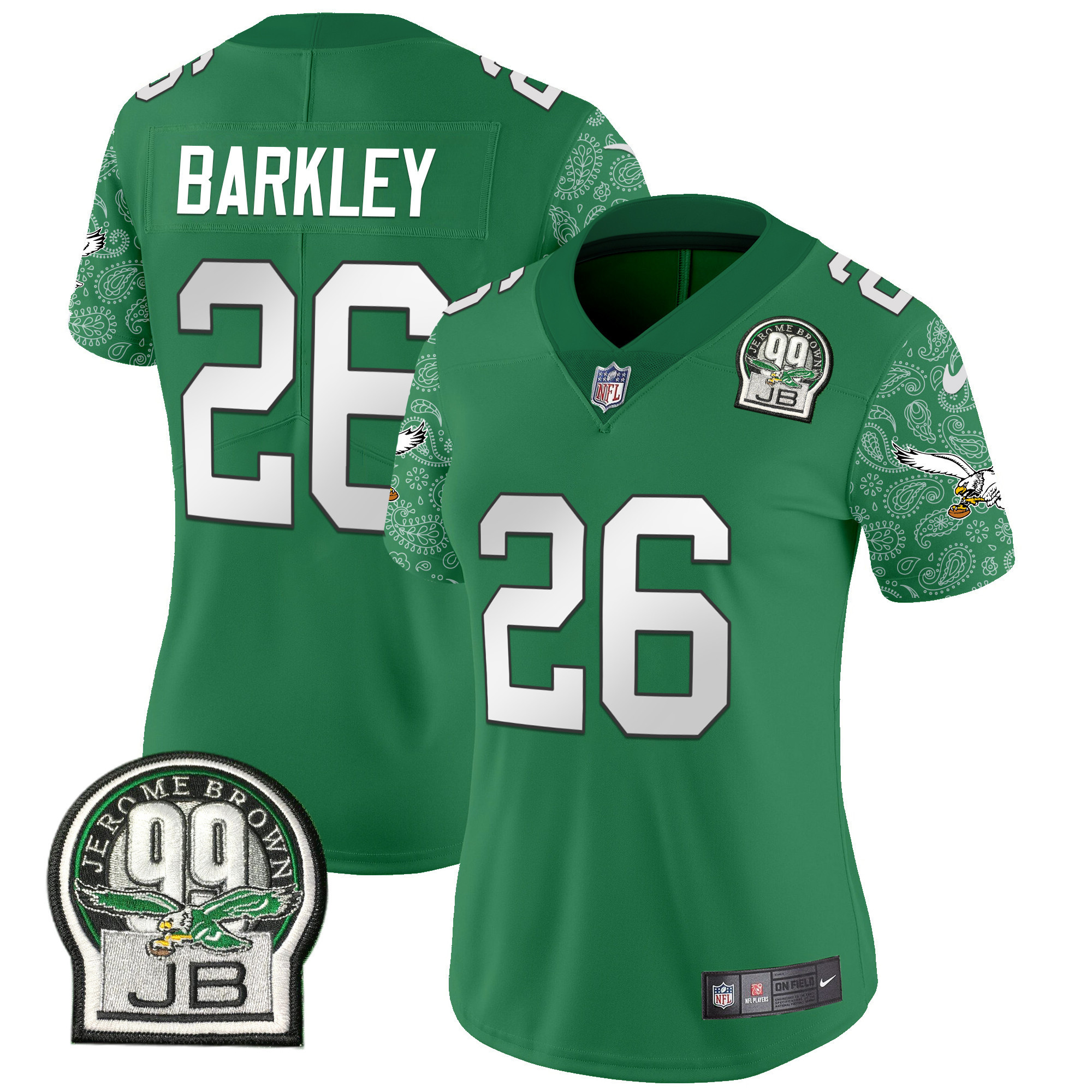 Saquon Barkley Women's Philadelphia Eagles Kelly Green Vapor Limited Kelly Green Jersey - All Stitched