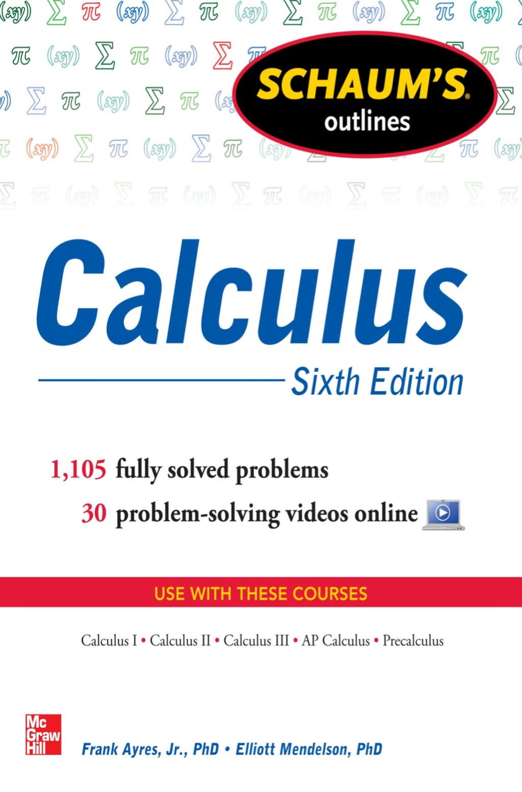 Schaum's Outline of Calculus 1,105 Solved Problems 30 Videos 6th Edition - (PDF/EPUB Version)