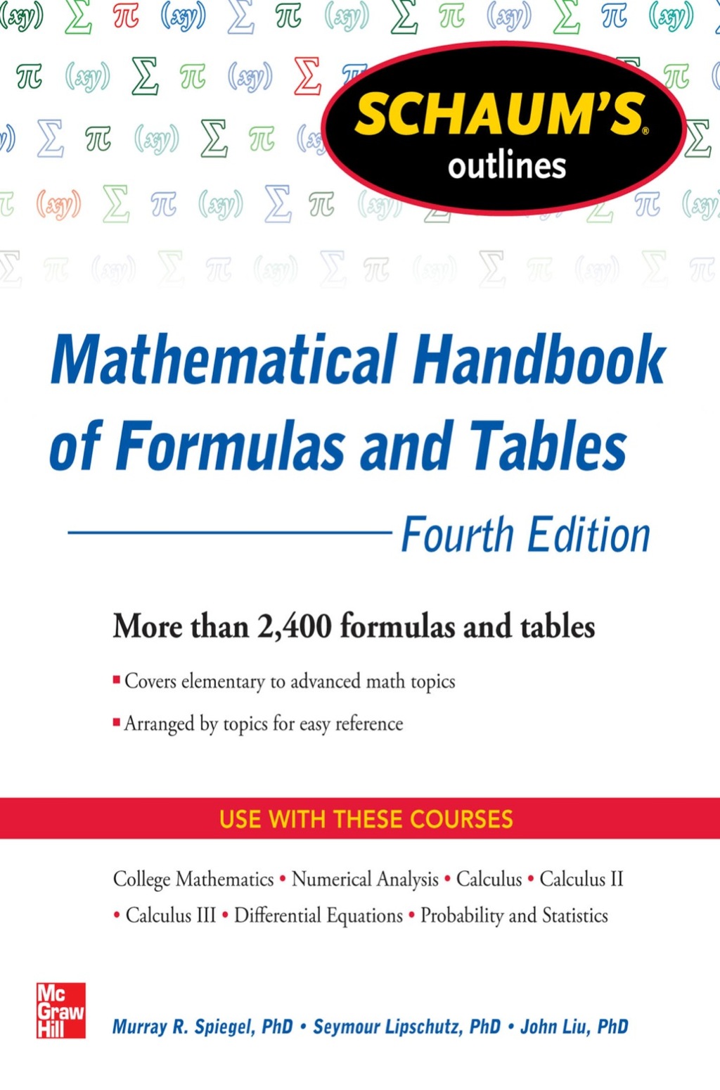 Schaum's Outline of Mathematical Handbook of Formulas and Tables 4th Edition - (PDF/EPUB Version)