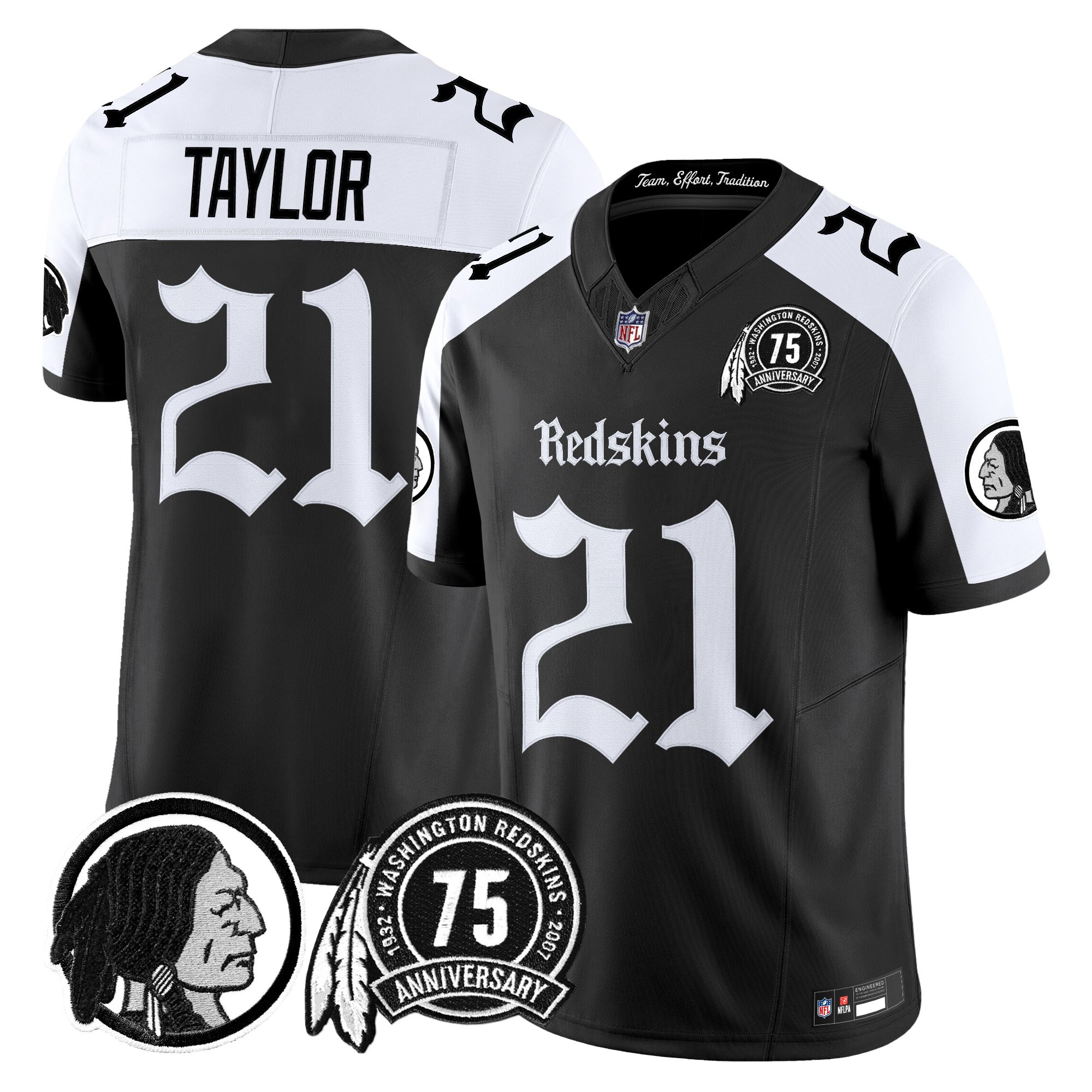 Sean Taylor Men's Washington Commanders 'Gothic Capital Edition' Vapor Limited Alternate Jersey - All Stitched