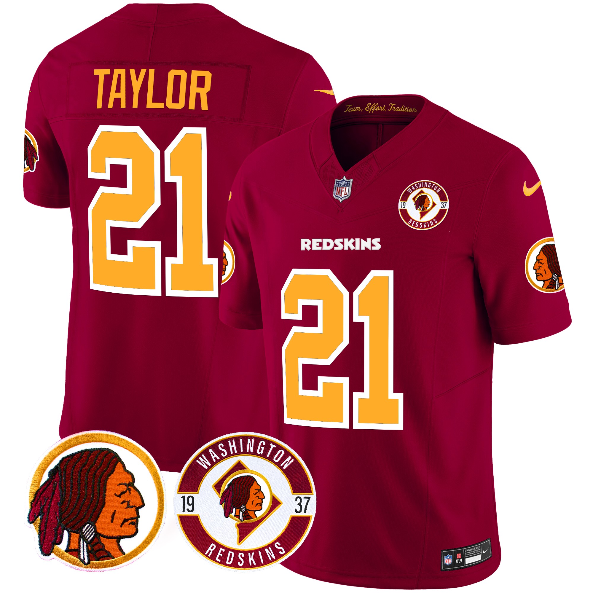 Sean Taylor Men's Washington Redskins 2024 Vapor Limited Burgundy Jersey - All Stitched