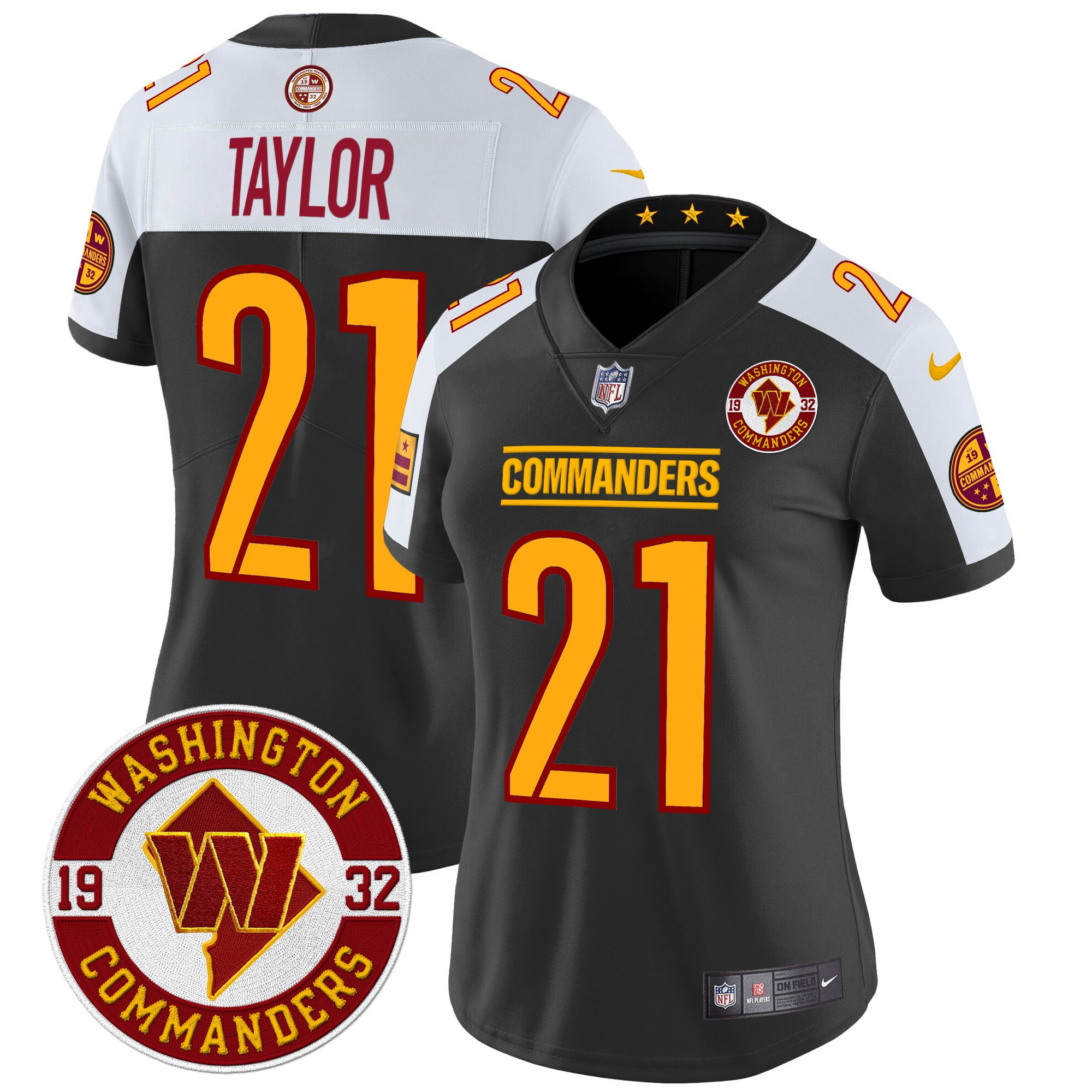 Sean Taylor Women's Washington Commanders 2024 Vapor Limited Black Alternate Jersey - All Stitched