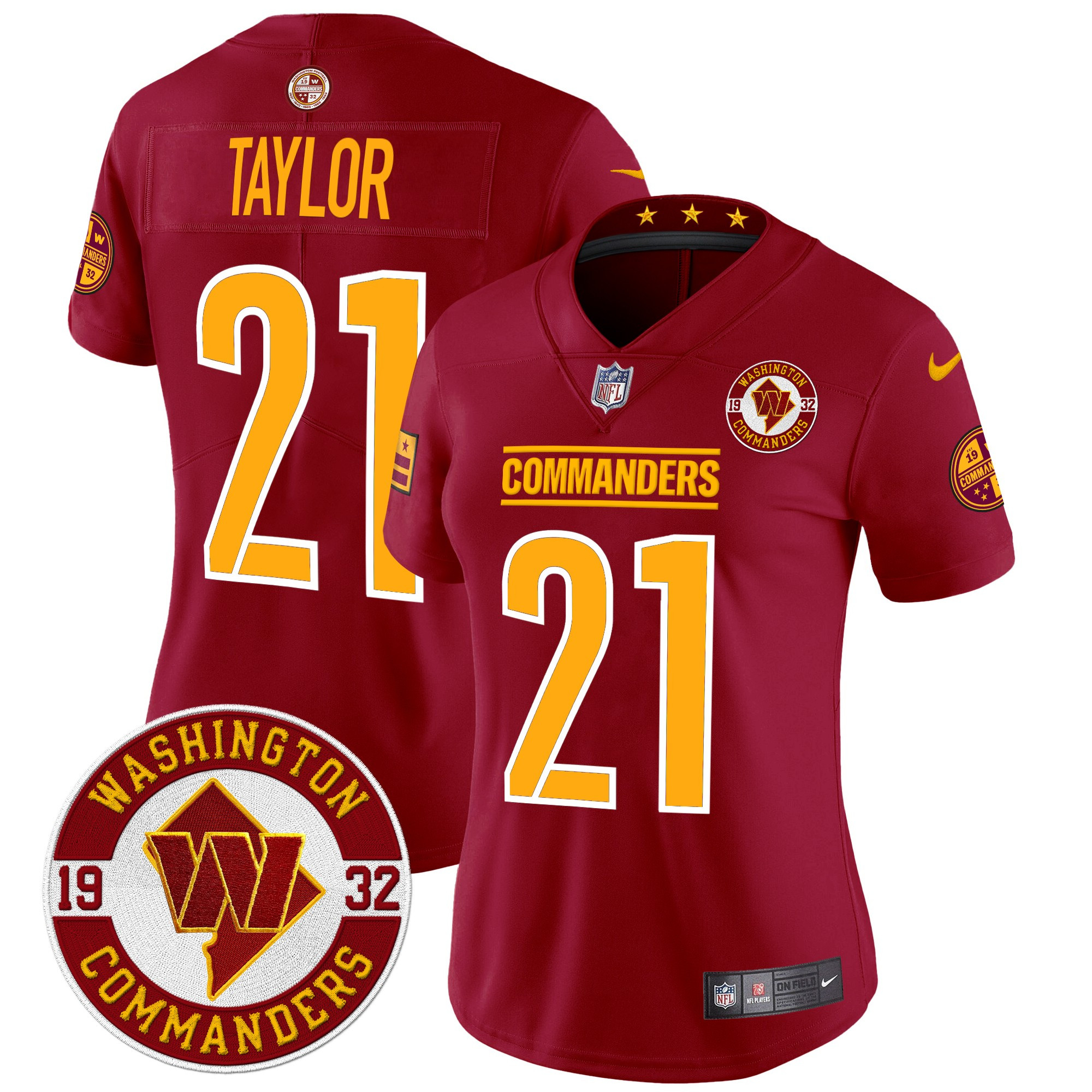 Sean Taylor Women's Washington Commanders 2024 Vapor Limited Burgundy Jersey - All Stitched