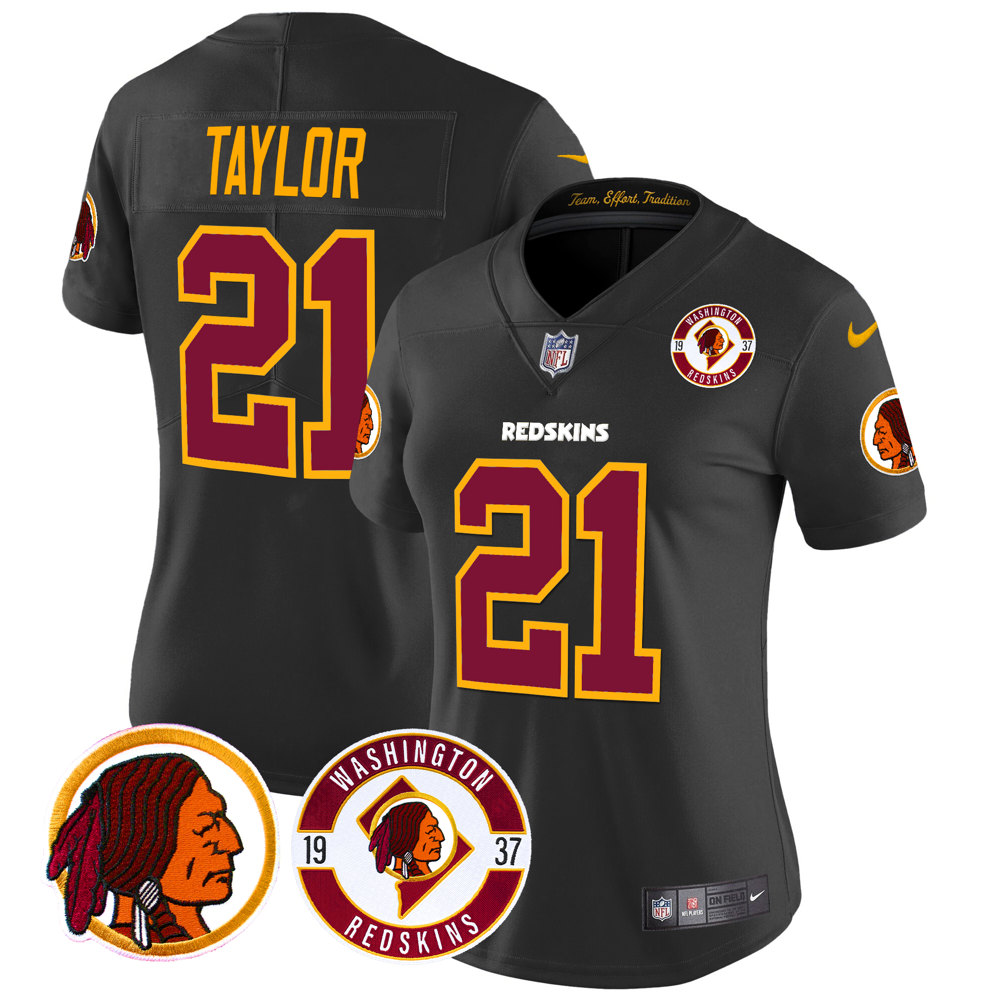 Sean Taylor Women's Washington Redskins 2024 Vapor Limited Black Jersey - All Stitched