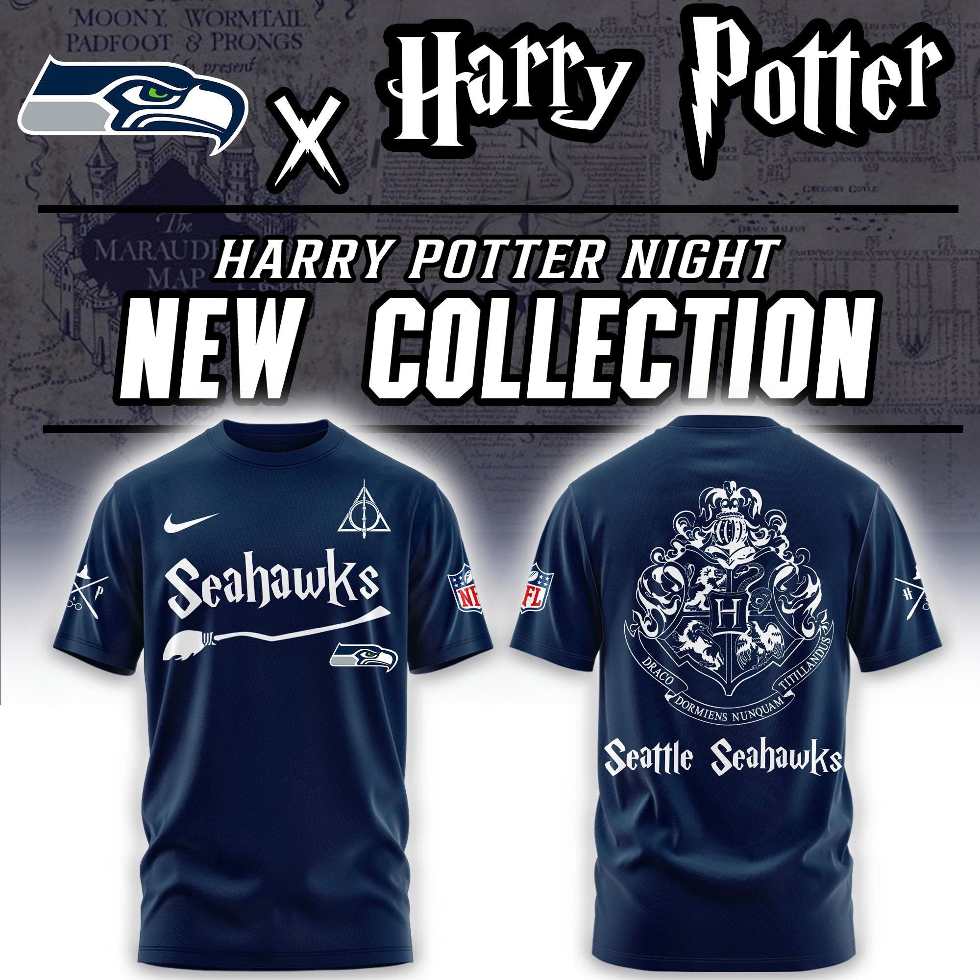 Seattle Seahawks Harry Potter Graphic Tee