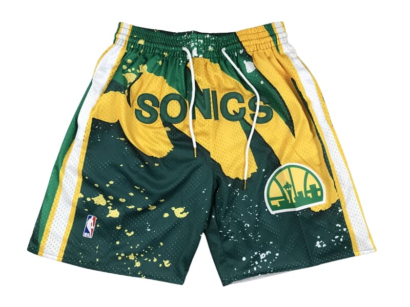 Seattle Supersonic Green Shorts Hardwood Classics Hyper Hoops - Basketball Shorts Store