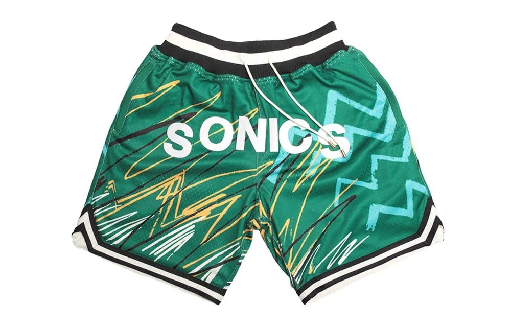 Seattle Supersonics Sublimated Green Shorts - Basketball Shorts Store