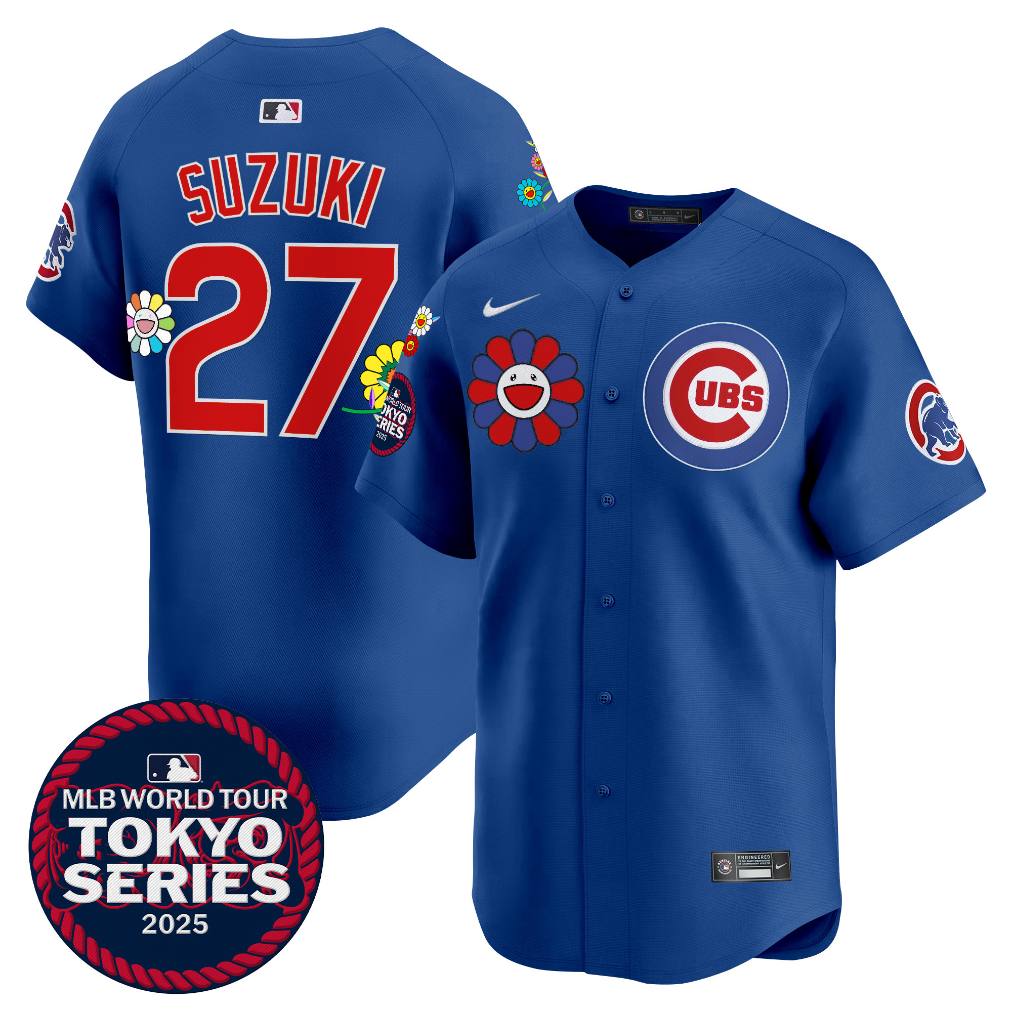 Seiya Suzuki Men's Chicago Cubs Tokyo Series 2025 Vapor Premier Limited Royal Jersey - Stitched