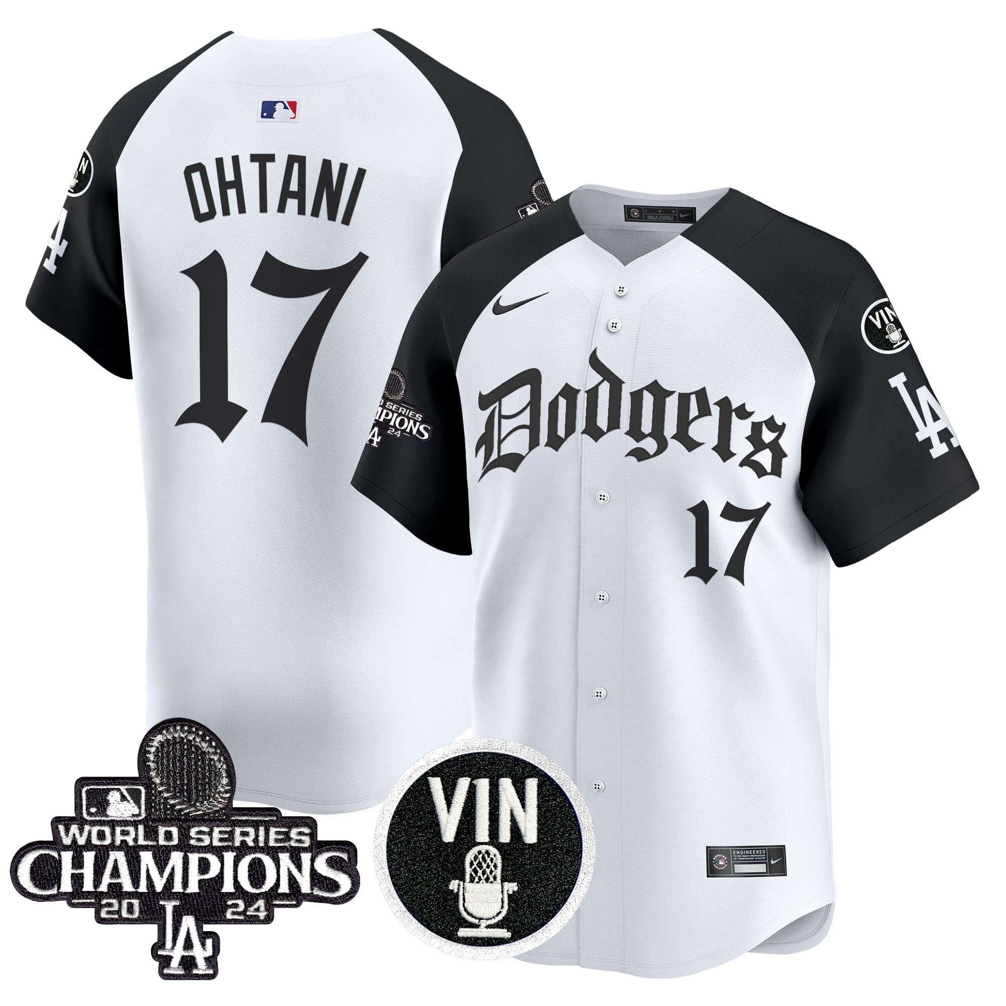 Shohei Ohtani Men's Los Angeles Dodgers 2025 LA Gothic Style Vapor Premier Limited Alternate Jersey V2 - All Stitched