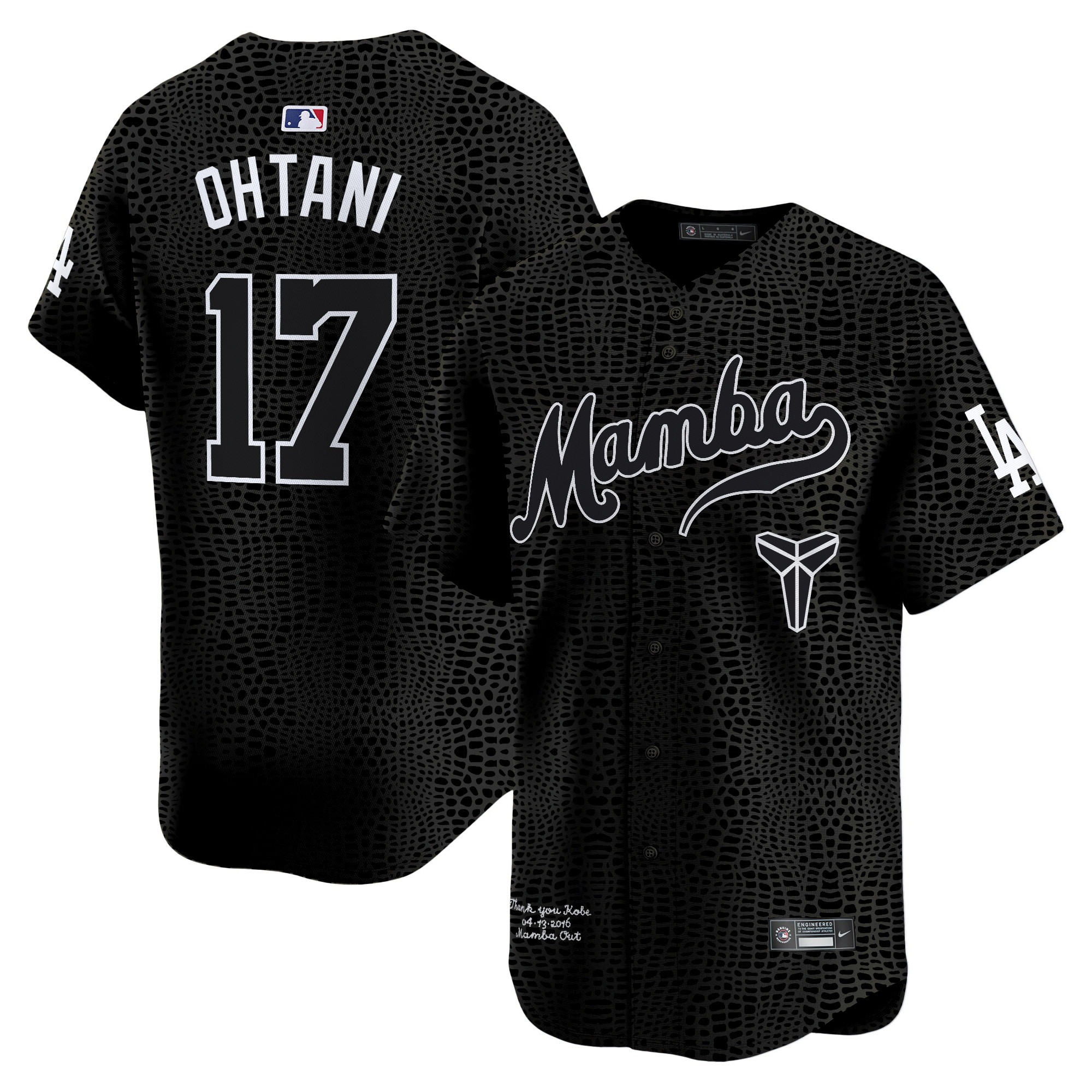 Shohei Ohtani Men's Los Angeles Dodgers Kobe Bryant Mamba Vapor Premier Limited Mamba Jersey - All Stitched