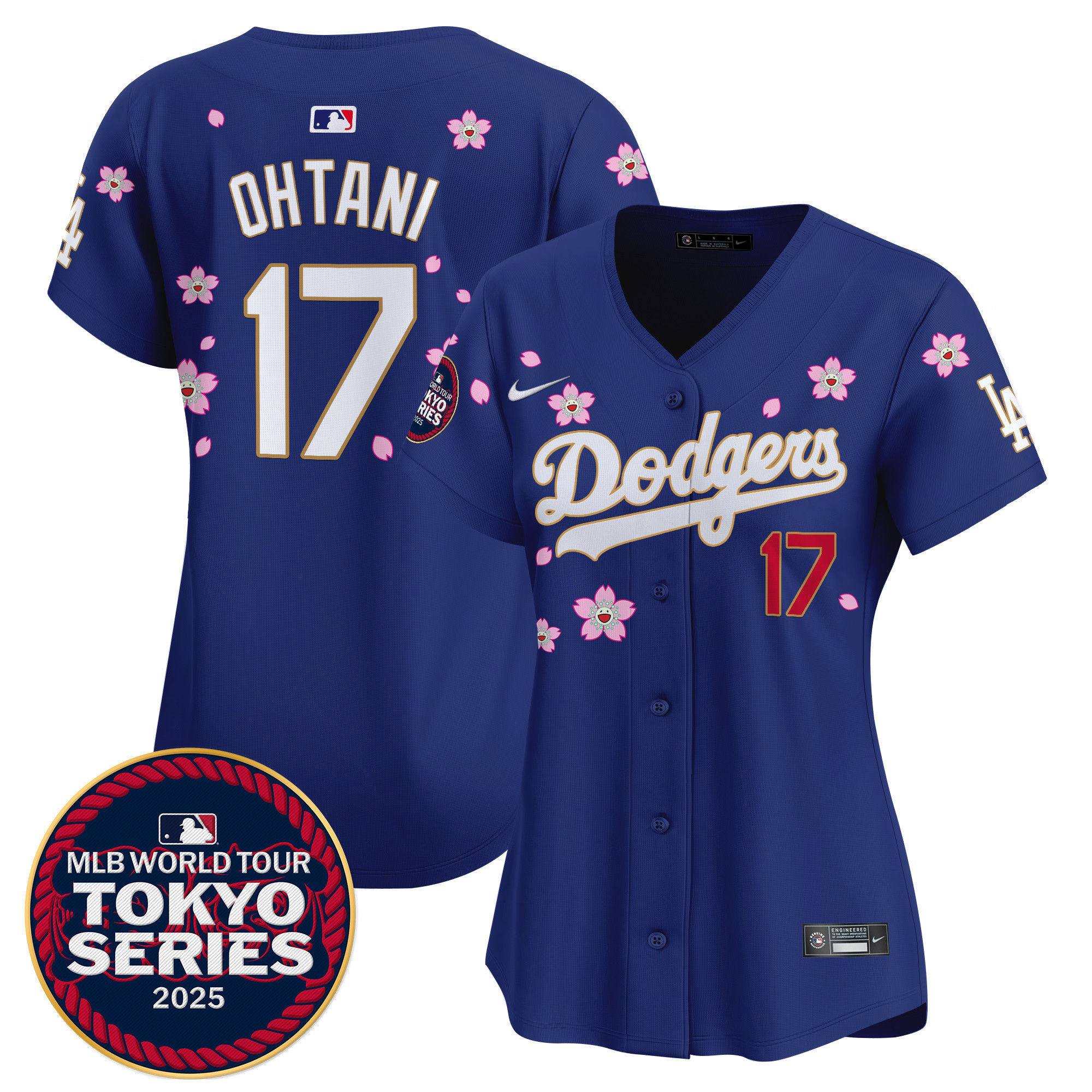 Shohei Ohtani Women's Los Angeles Dodgers Tokyo Series 2025 Gold Trim Vapor Premier Limited Royal Jersey - Stitched