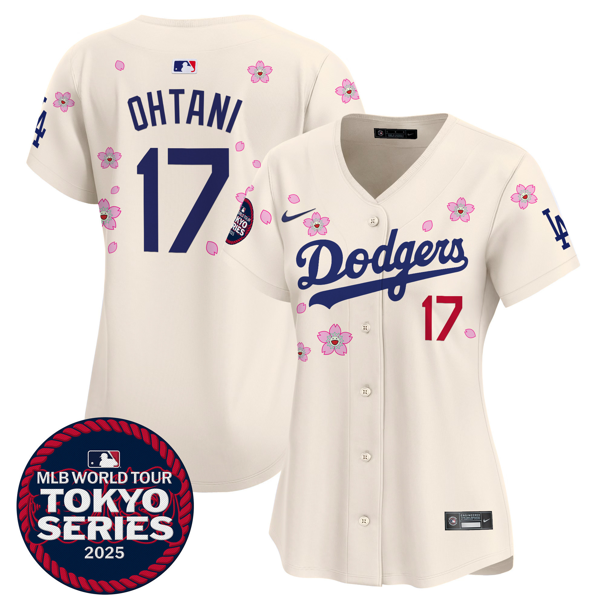 Shohei Ohtani Women's Los Angeles Dodgers Tokyo Series 2025 Vapor Premier Limited Cream Jersey - Stitched