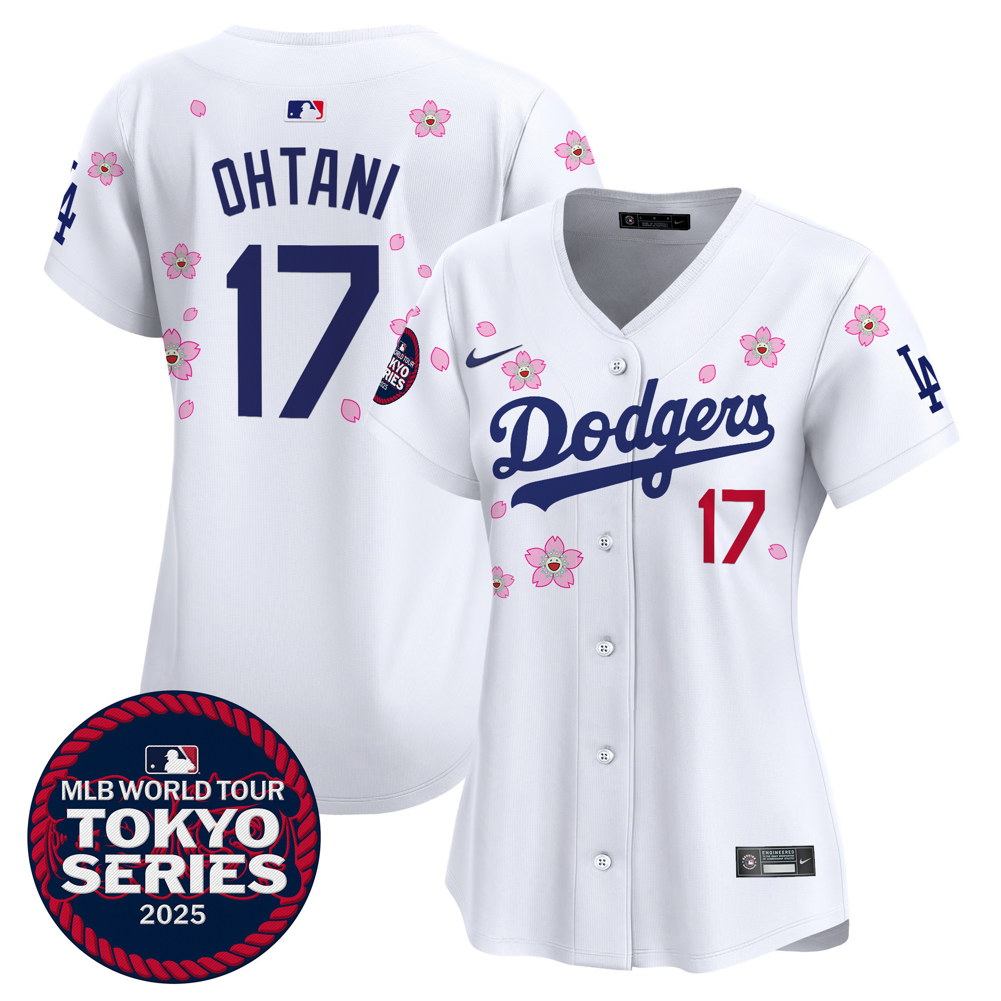 Shohei Ohtani Women's Los Angeles Dodgers Tokyo Series 2025 Vapor Premier Limited White Jersey V2 - Stitched