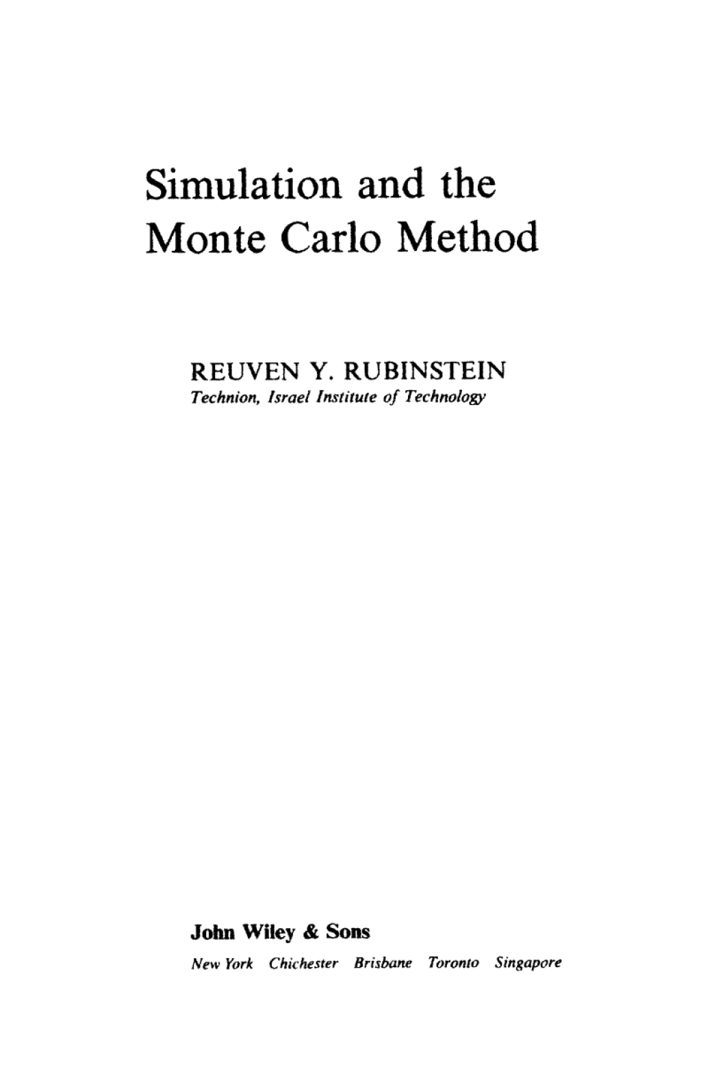 Simulation and the Monte Carlo Method 1st Edition â€“ PDF/EPUB Version ...