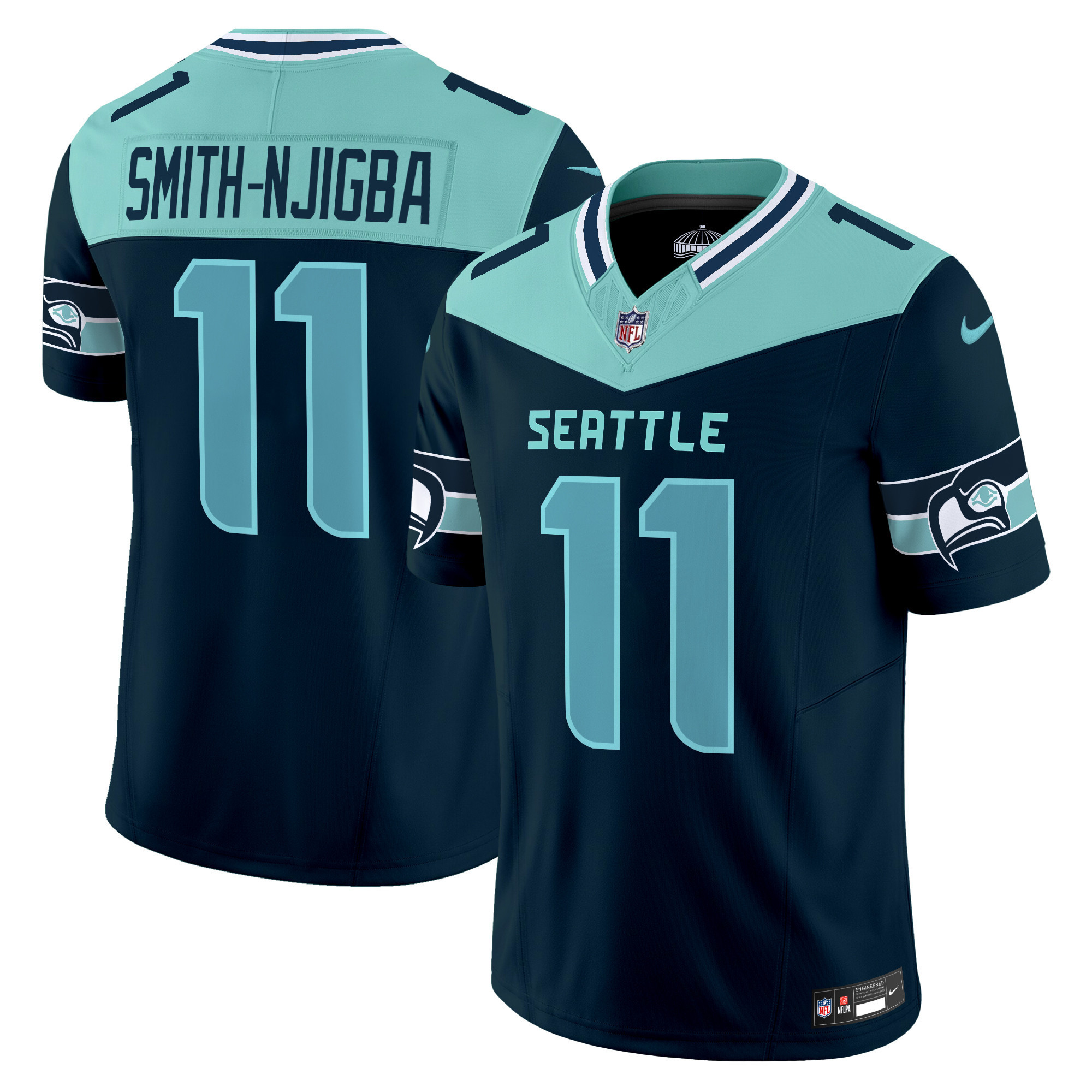 Smith-Njigba Men's Seattle Seahawks "Seattle City" Vapor Limited Alternate Jersey - All Stitched