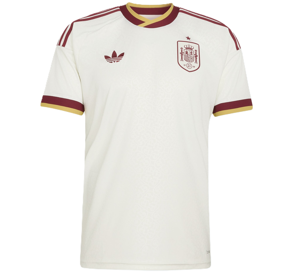 Spain 26 Away Football Shirt Off White
