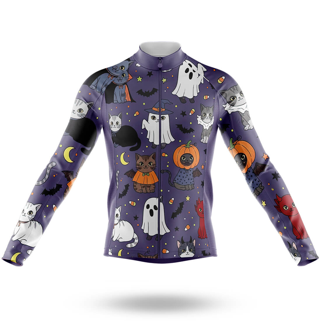 Spooky Cat - Men's Cycling Long Sleeve Jersey