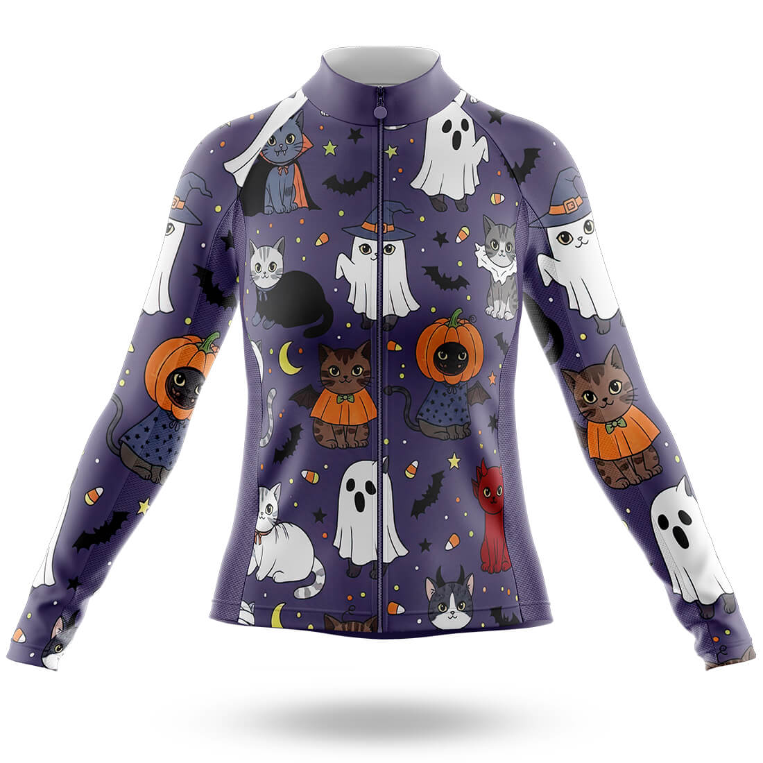 Spooky Cat - Women's Cycling Long Sleeve Jersey