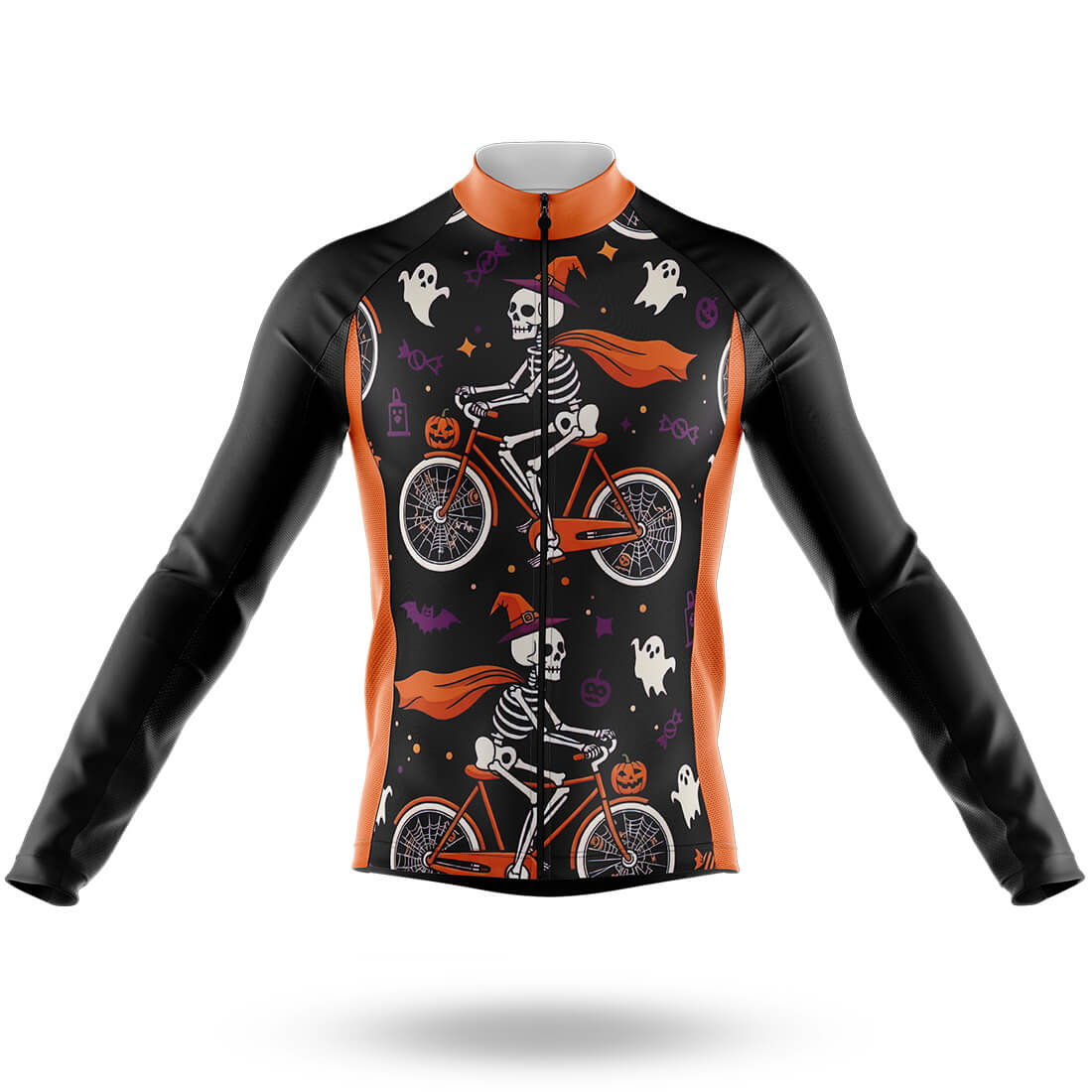 Spooky Skeleton - Men's Cycling Long Sleeve Jersey