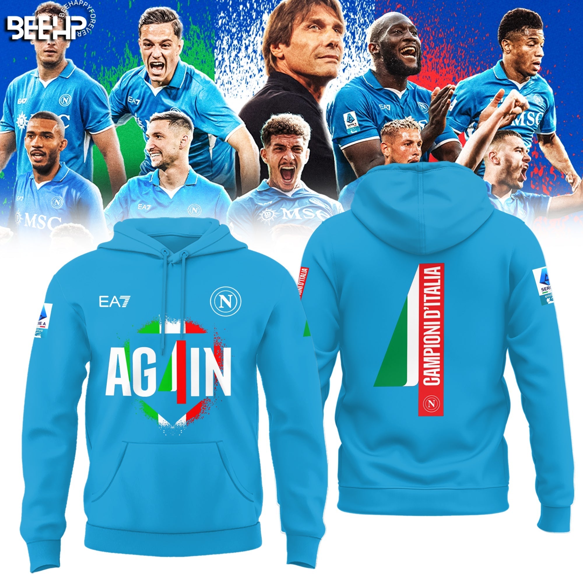 SSC NAPOLI CAMPIONE DÃ¢â‚¬â„¢ITALIA 2025 Hoodie