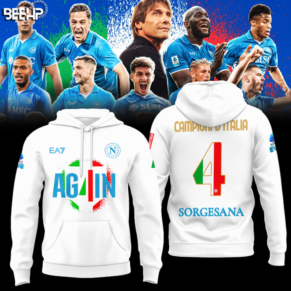 SSC NAPOLI CAMPIONE DÃ¢â‚¬â„¢ITALIA 2025 Hoodie
