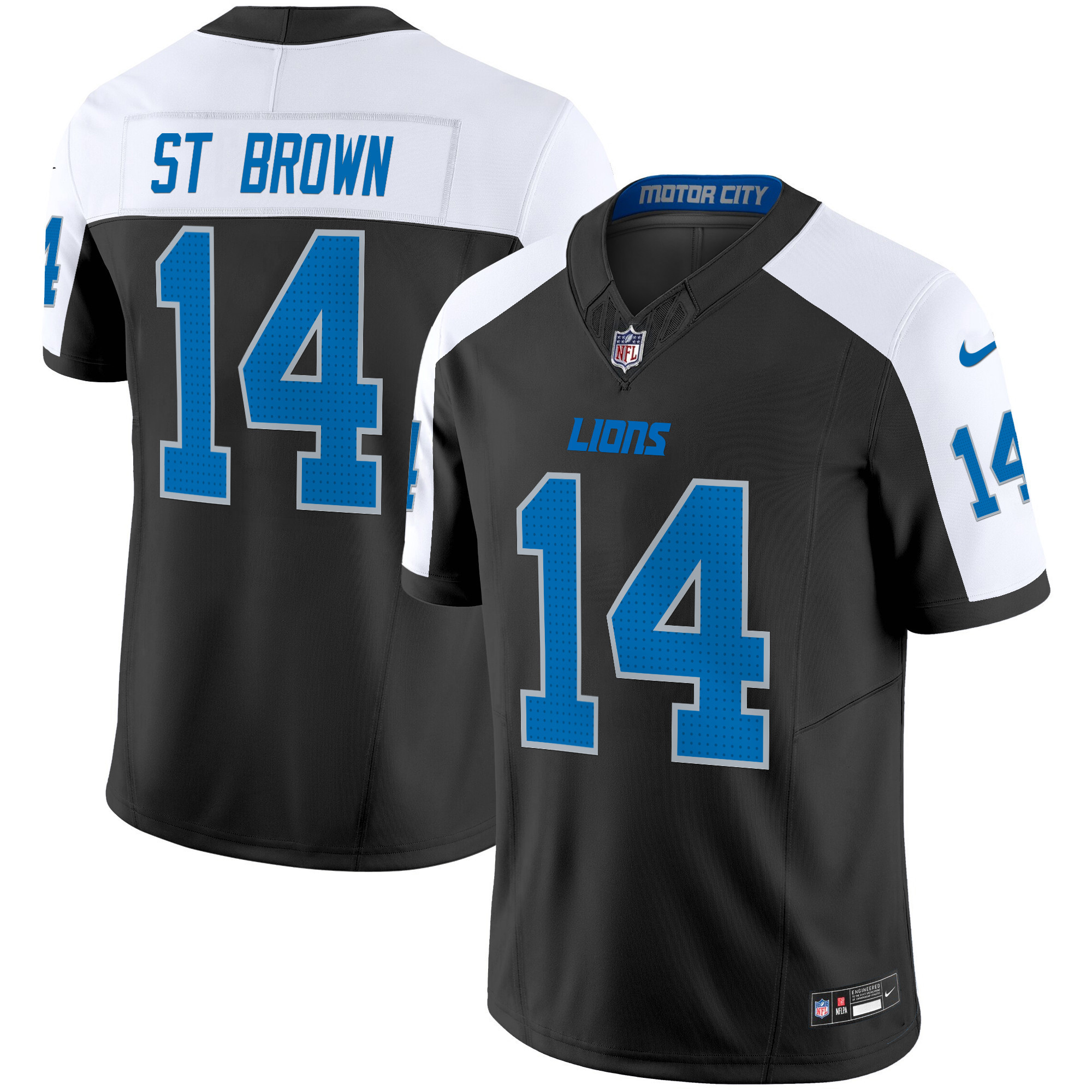 St. Brown Men's Detroit Lions 2024 Vapor Limited Alternate Jersey - All Stitched