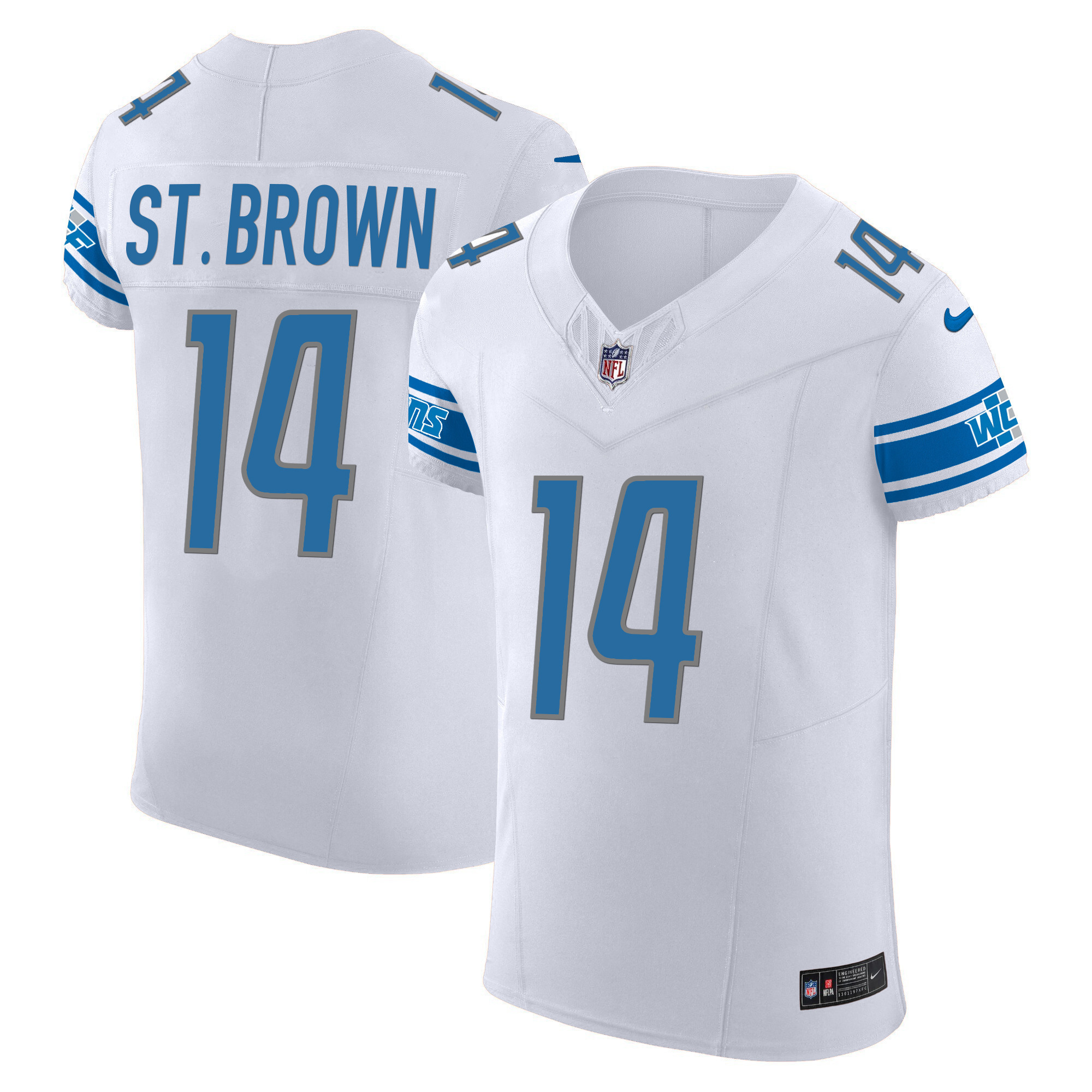 St. Brown Men's Detroit Lions Vapor Elite White Jersey - All Stitched