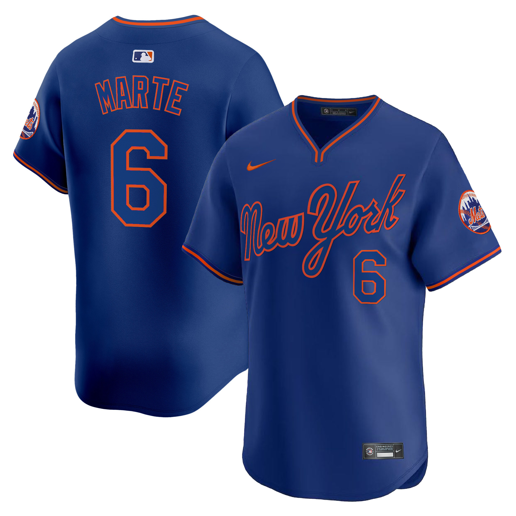 Starling Marte Men's New York Mets 2025 Road Alternate Royal Jersey - All Stitched