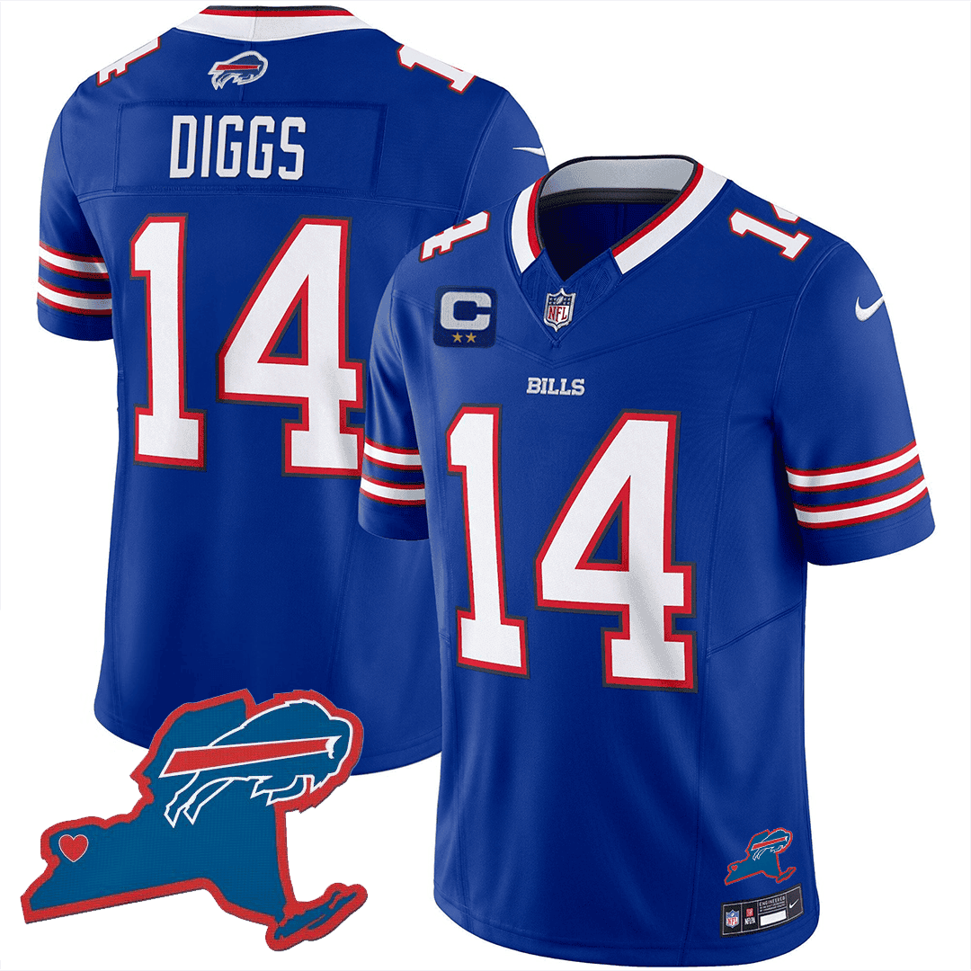 Stefon Diggs Men's Buffalo Bills New York Patch Vapor Limited Royal Jersey - All Stitched