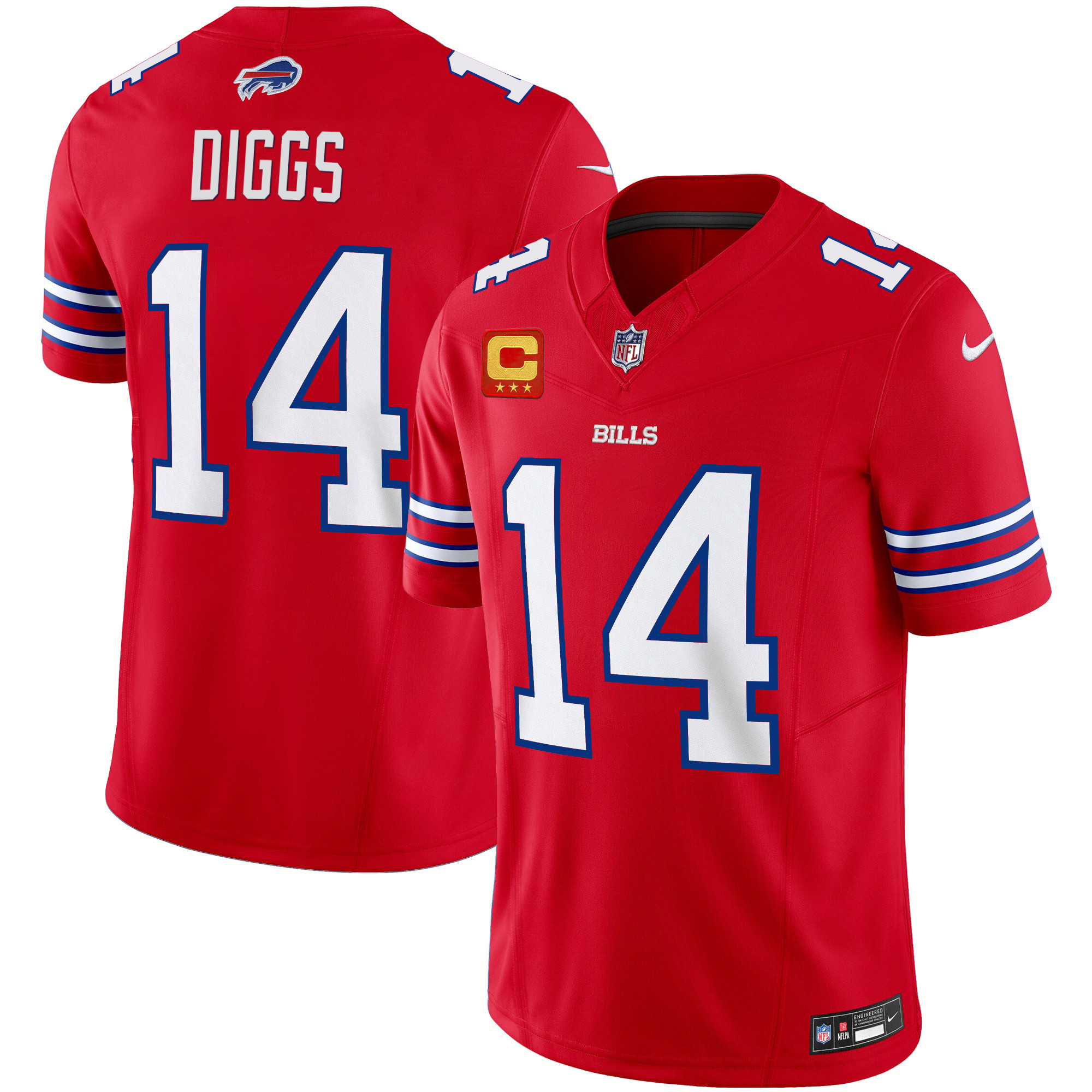 Stefon Diggs Men's Buffalo Bills Vapor Limited Red Jersey - All Stitched