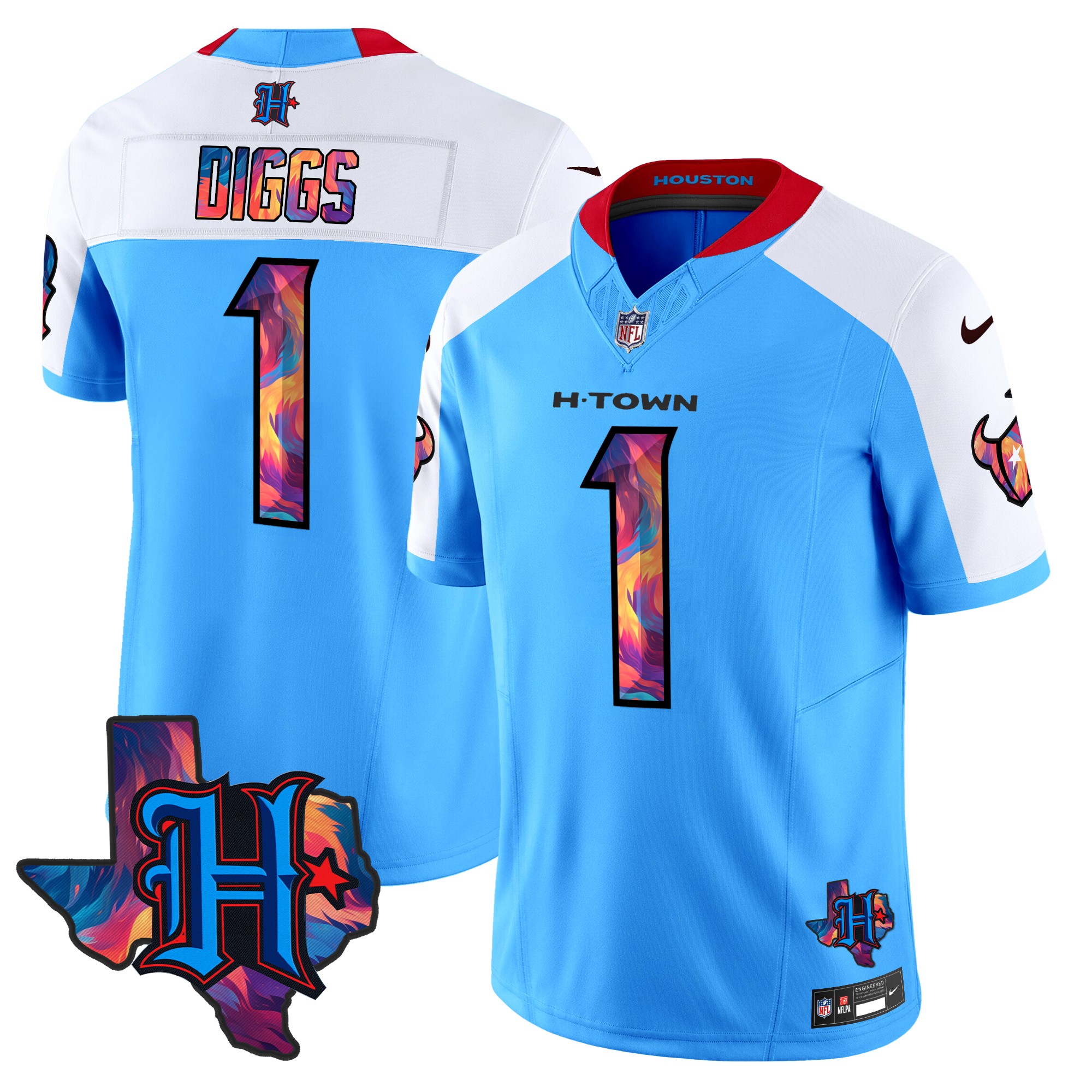Stefon Diggs Men's Houston Texans 2024 Special Vapor Limited Blue Alternate Jersey - All Stitched