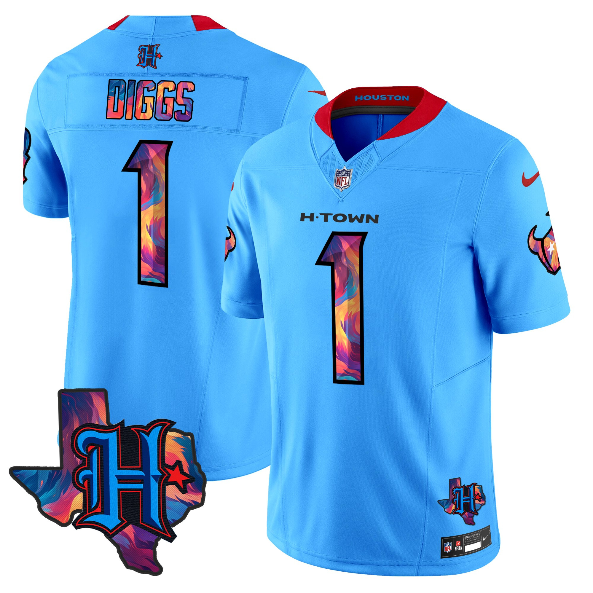 Stefon Diggs Men's Houston Texans 2024 Special Vapor Limited Blue Jersey - All Stitched