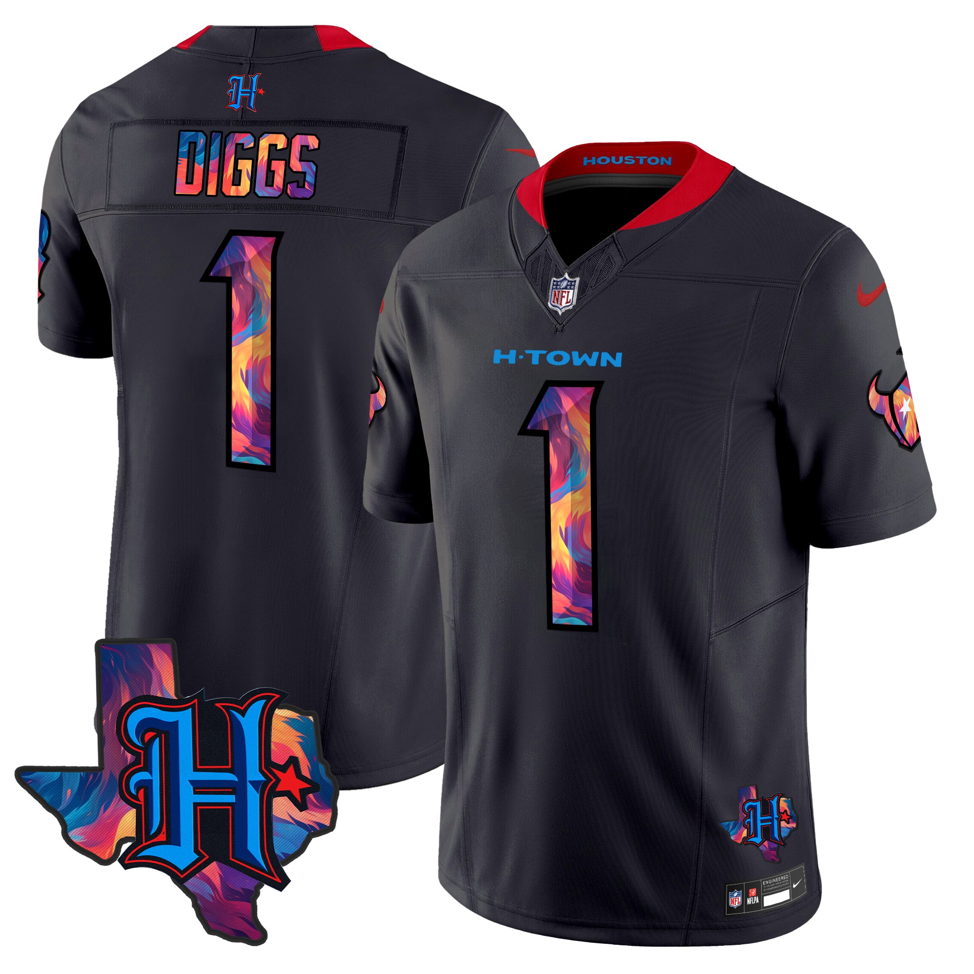 Stefon Diggs Men's Houston Texans 2024 Special Vapor Limited Navy Limited Jersey - All Stitched