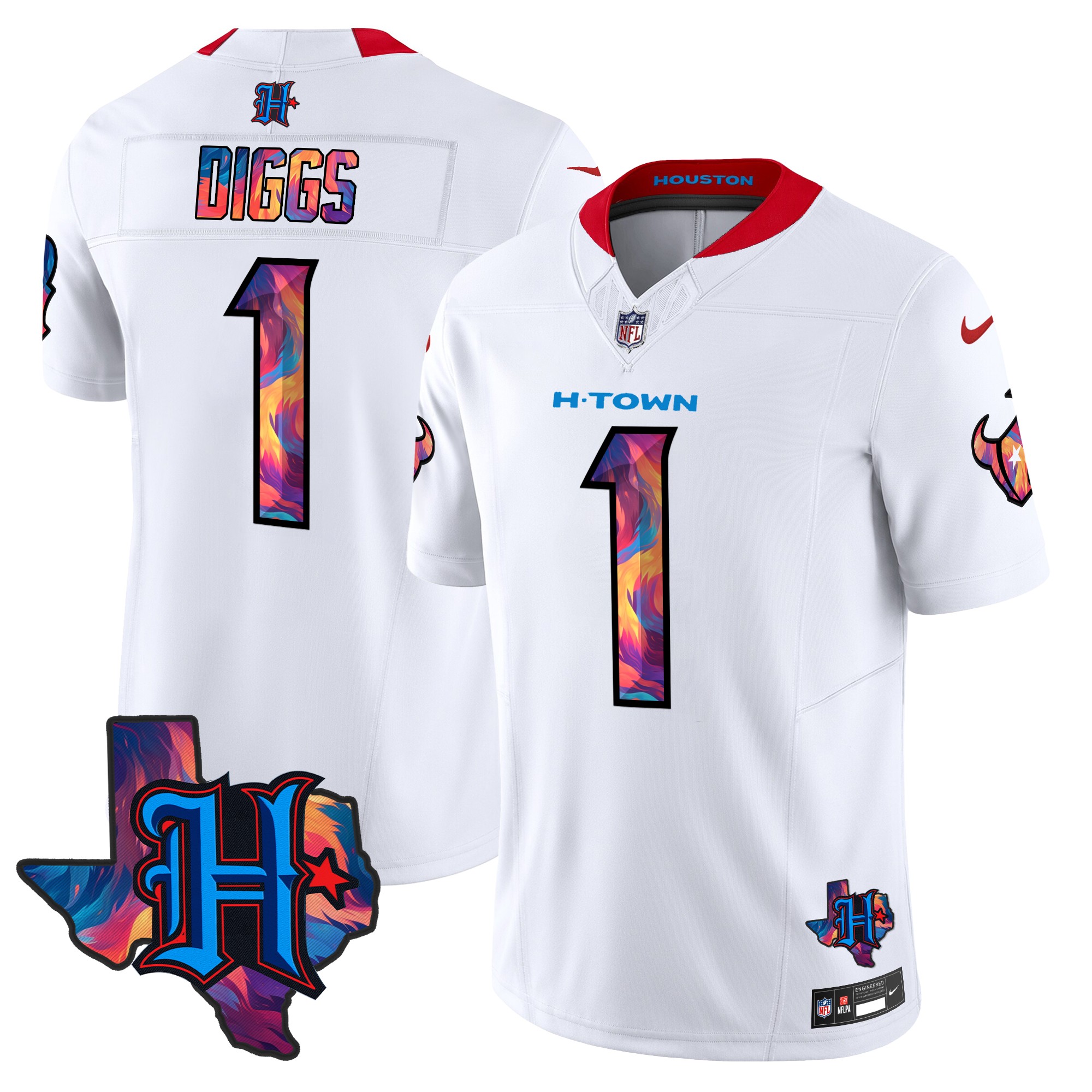 Stefon Diggs Men's Houston Texans 2024 Special Vapor Limited White Jersey - All Stitched