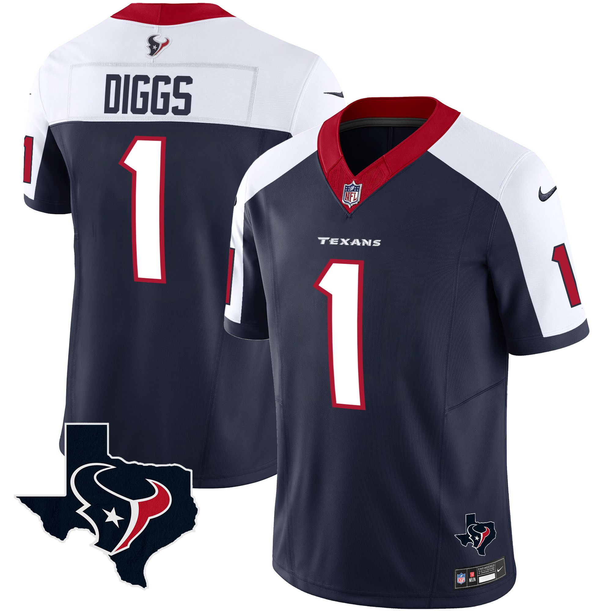 Stefon Diggs Men's Houston Texans Vapor Limited Alternate Jersey - All Stitched