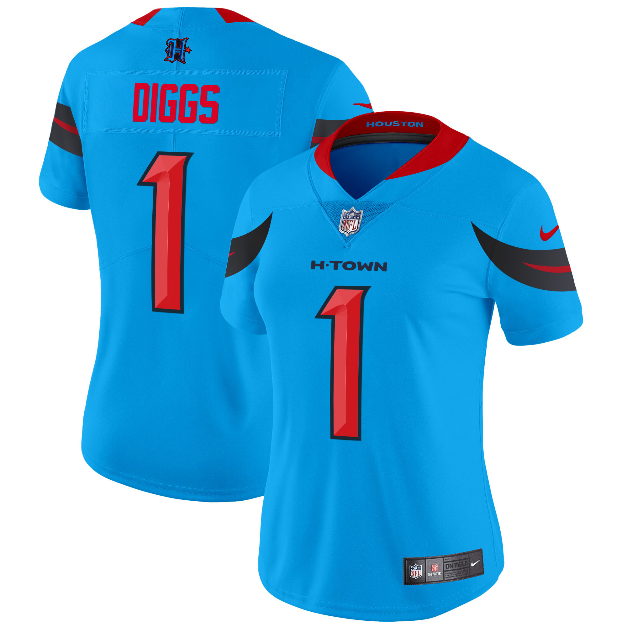 Stefon Diggs Women's Houston Texans 2024 Vapor Limited Blue Jersey - All Stitched