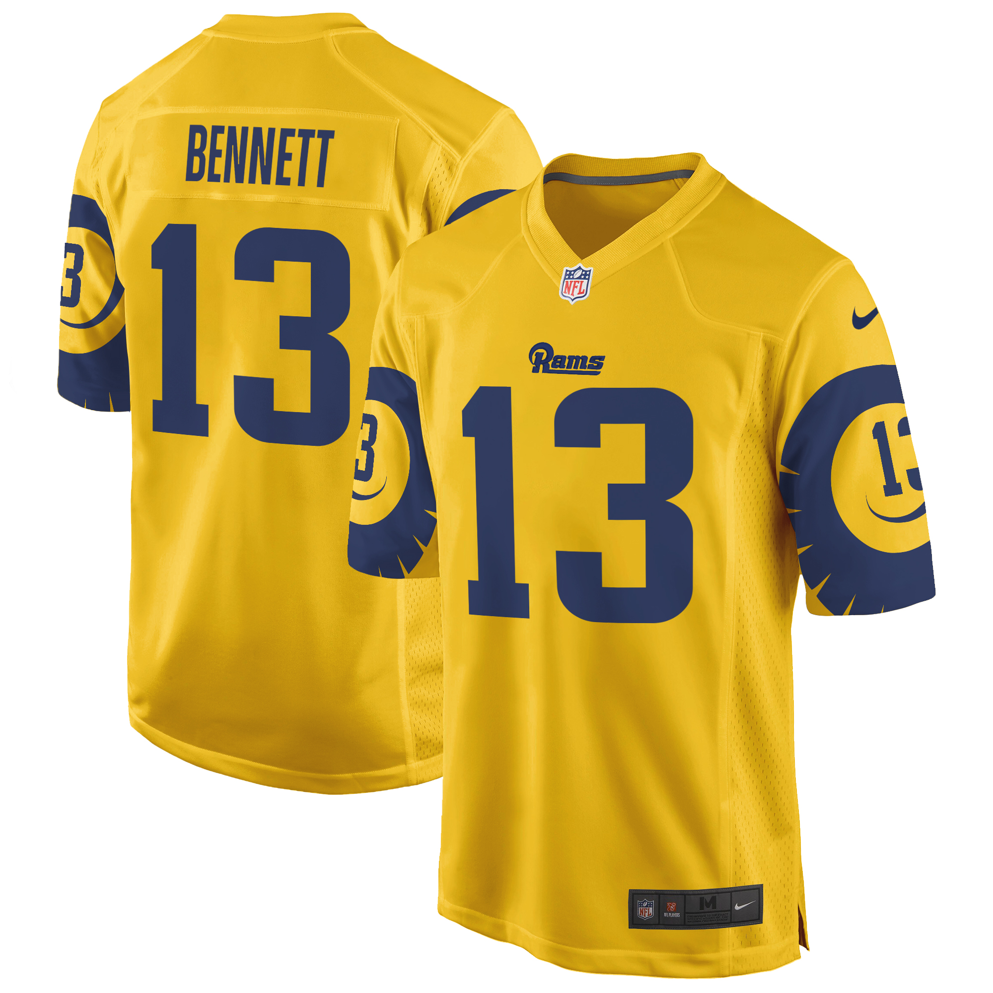 Stetson Bennett Men's Los Angeles Rams Special Game Gold Jersey - All Stitched