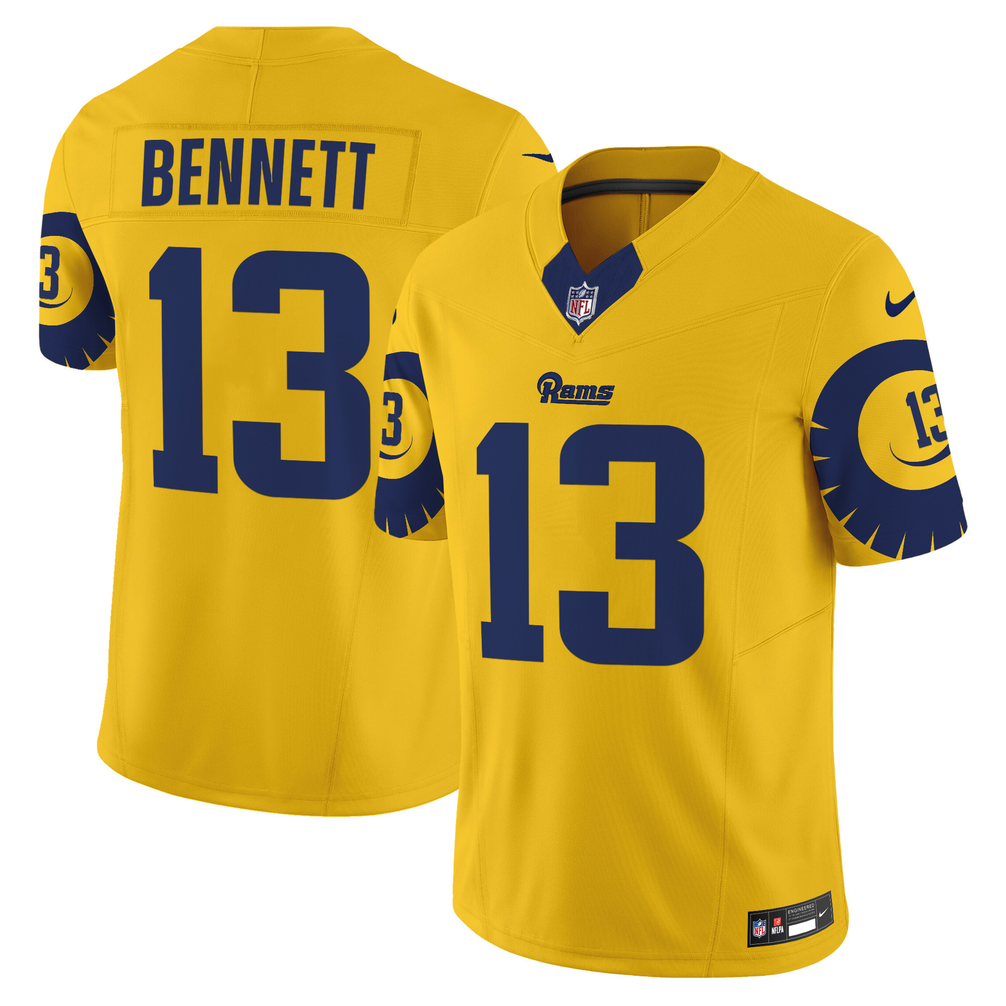 Stetson Bennett Men's Los Angeles Rams Special Vapor Limited Gold Jersey - All Stitched