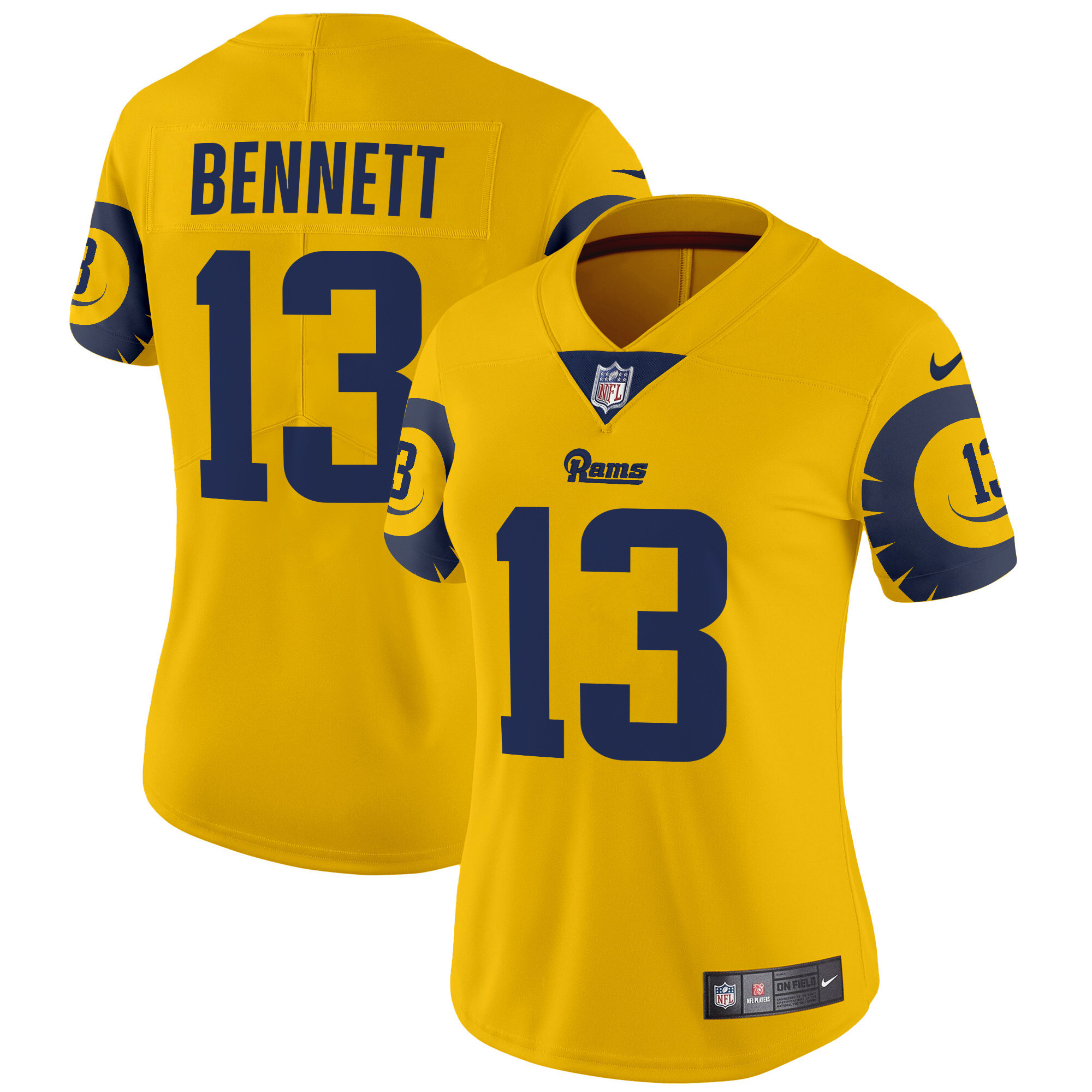 Stetson Bennett Women's Los Angeles Rams Special Vapor Limited Gold Jersey - All Stitched
