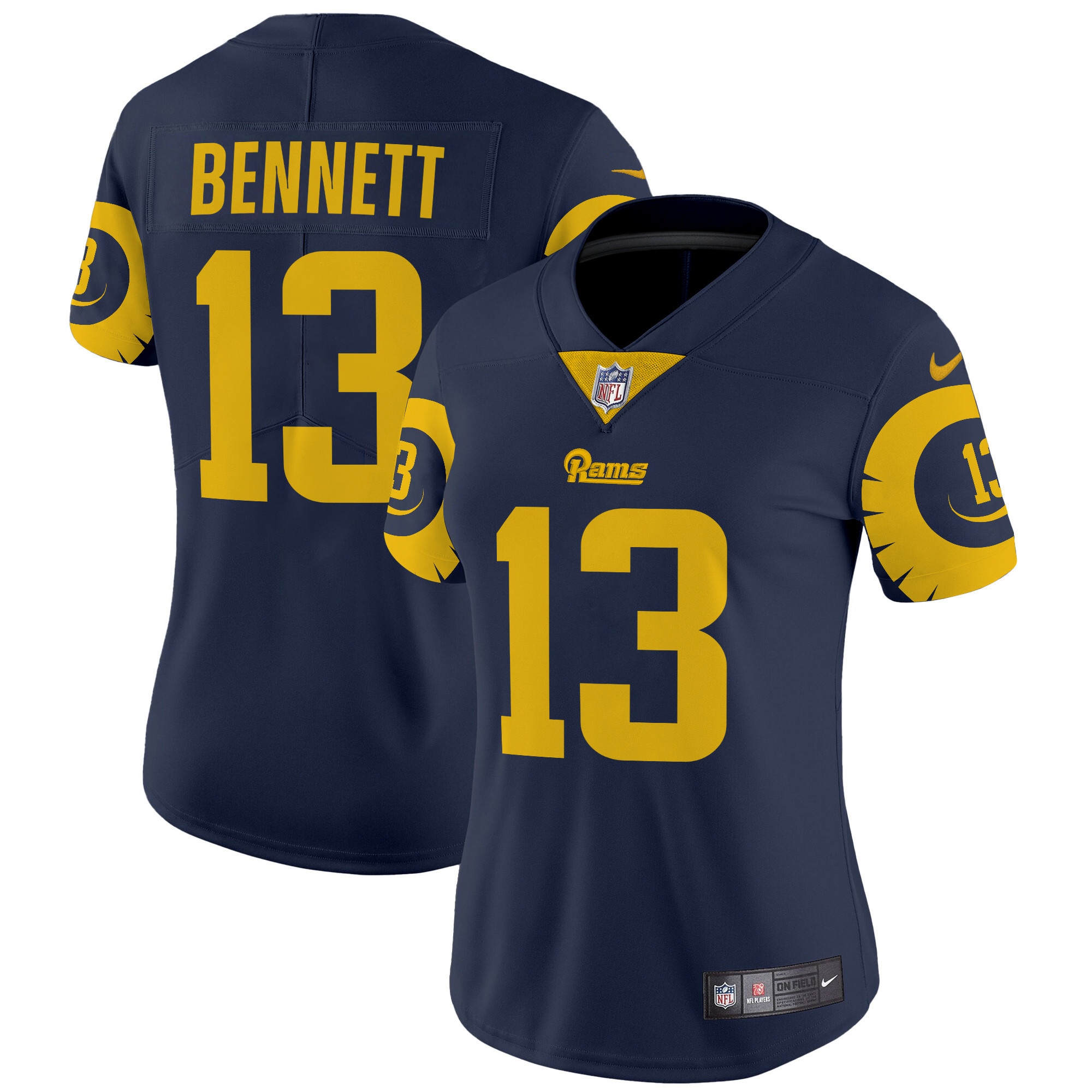 Stetson Bennett Women's Los Angeles Rams Special Vapor Limited Navy Jersey - All Stitched
