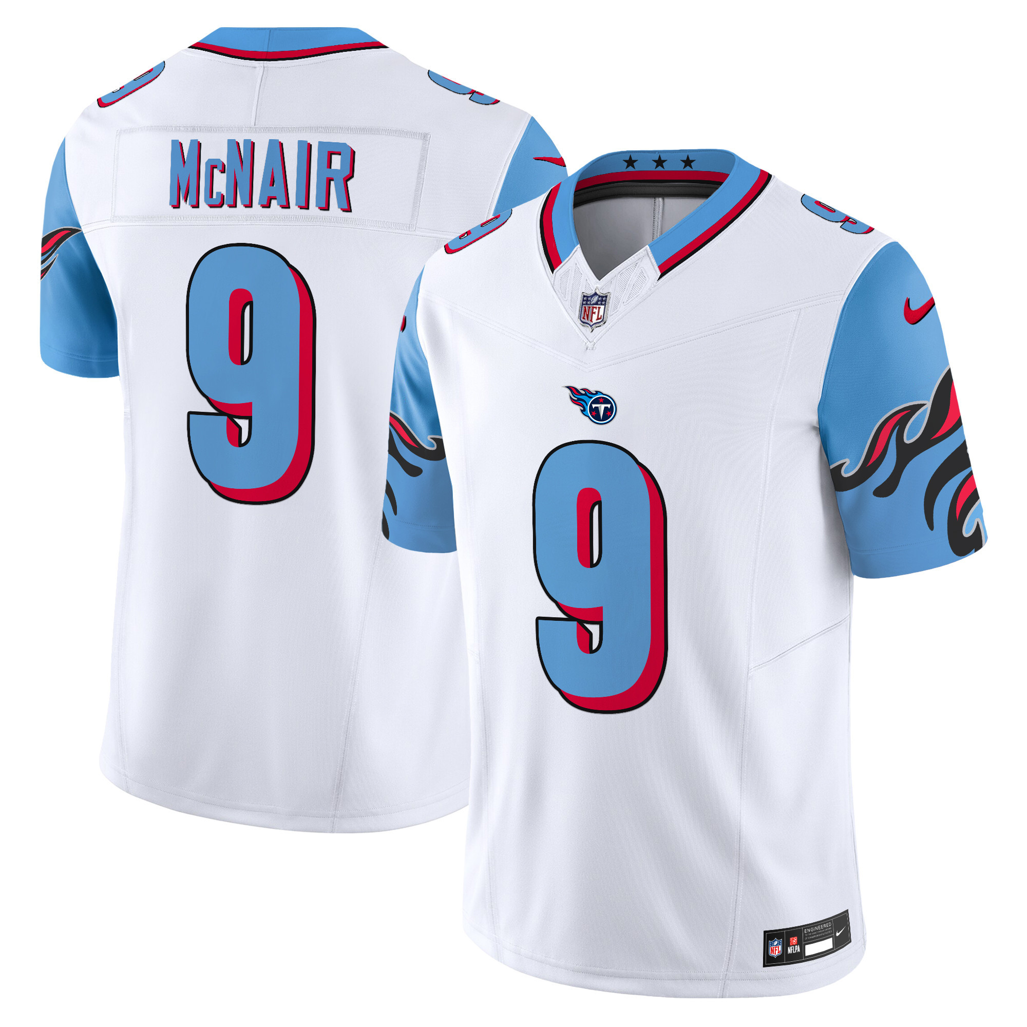 Steve Mcnair Men's Tennessee Titans Special Vapor Limited Blue Sleeves Jersey - All Stitched