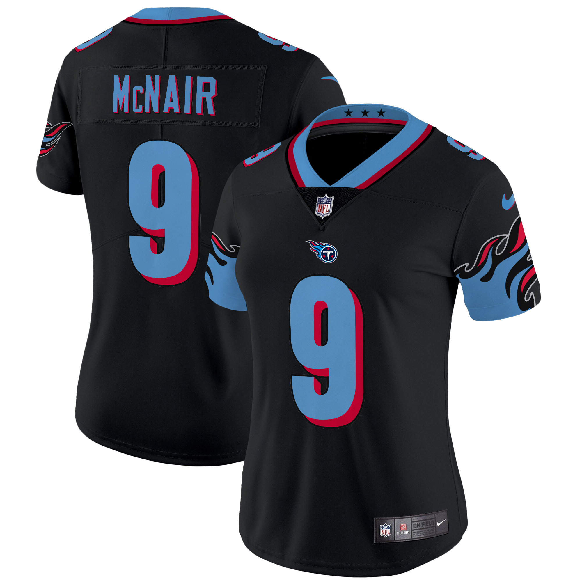 Steve Mcnair Women's Tennessee Titans Special Vapor Limited Black Jersey - All Stitched