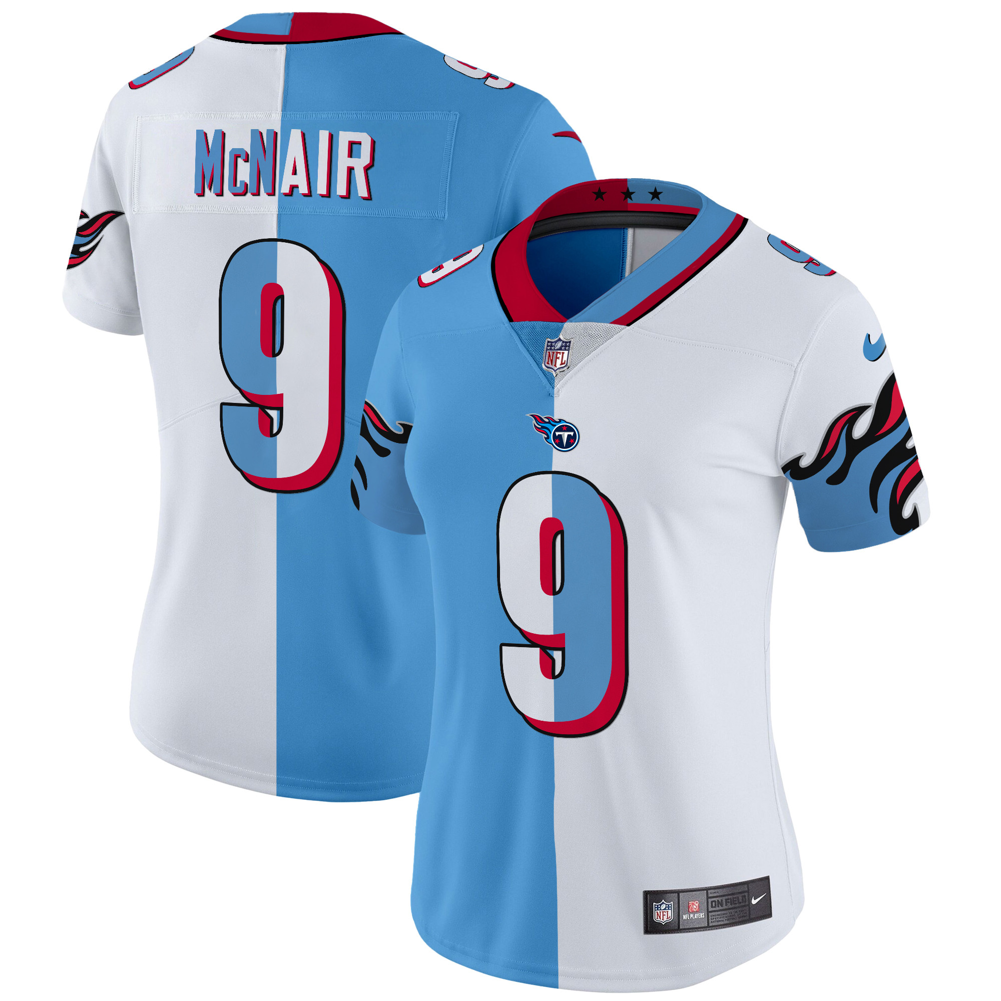 Steve Mcnair Women's Tennessee Titans Special Vapor Limited Split Jersey - All Stitched