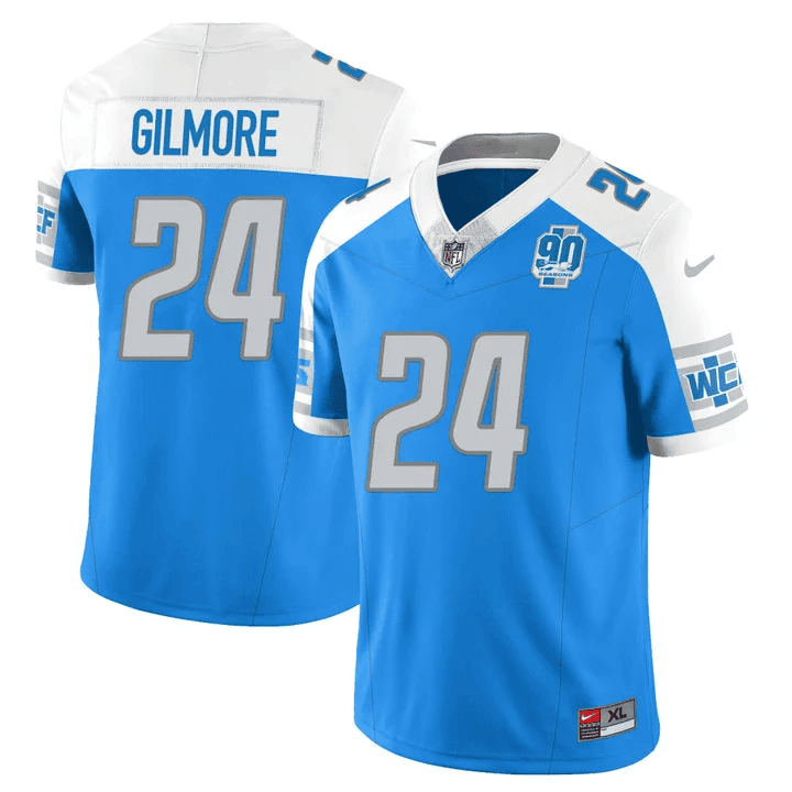 Steven Gilmore MenÃƒÂ¢Ã¢â€šÂ¬Ã¢â€žÂ¢s Detroit Lions 90th Year Patch Vapor Jersey V2 ÃƒÂ¢Ã¢â€šÂ¬Ã¢â‚¬Å“ All Stitched Alternate Jersey - All Stitched
