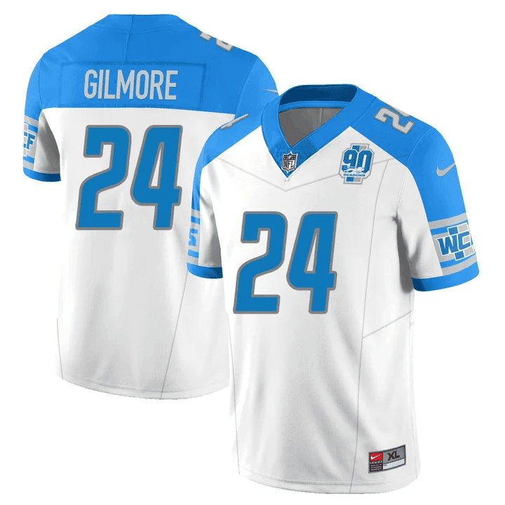 Steven Gilmore MenÃƒÂ¢Ã¢â€šÂ¬Ã¢â€žÂ¢s Detroit Lions 90th Year Patch Vapor Jersey V2 ÃƒÂ¢Ã¢â€šÂ¬Ã¢â‚¬Å“ All Stitched Inverted Jersey - All Stitched